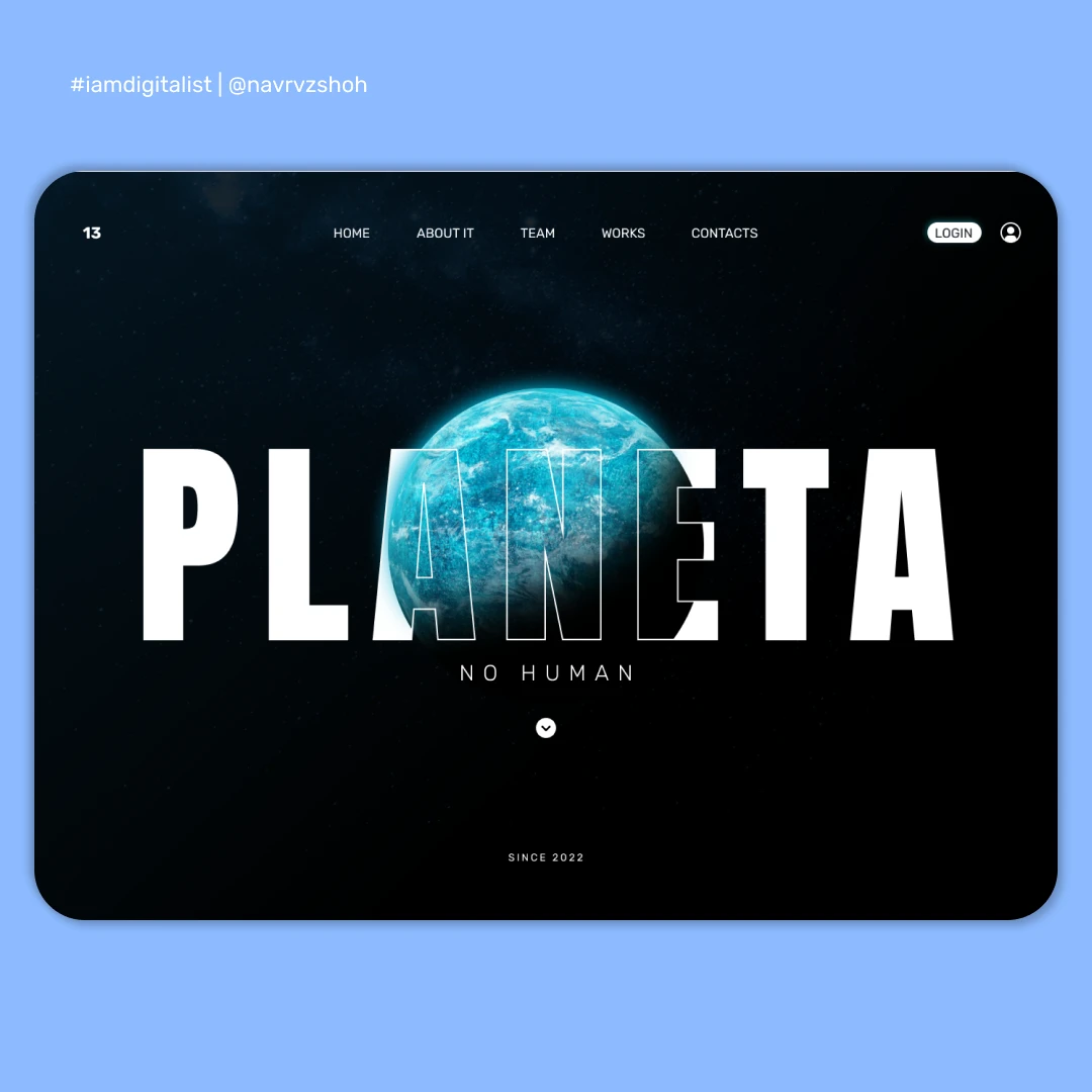 PLANETA — Анимационный Hero Screen для Digital Agency — Изображение №1 — Интерфейсы на Dprofile