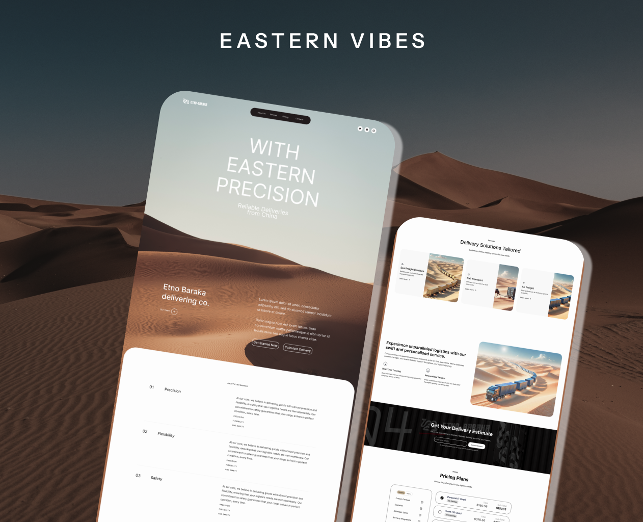Landing Page design for logistic company на Dprofile