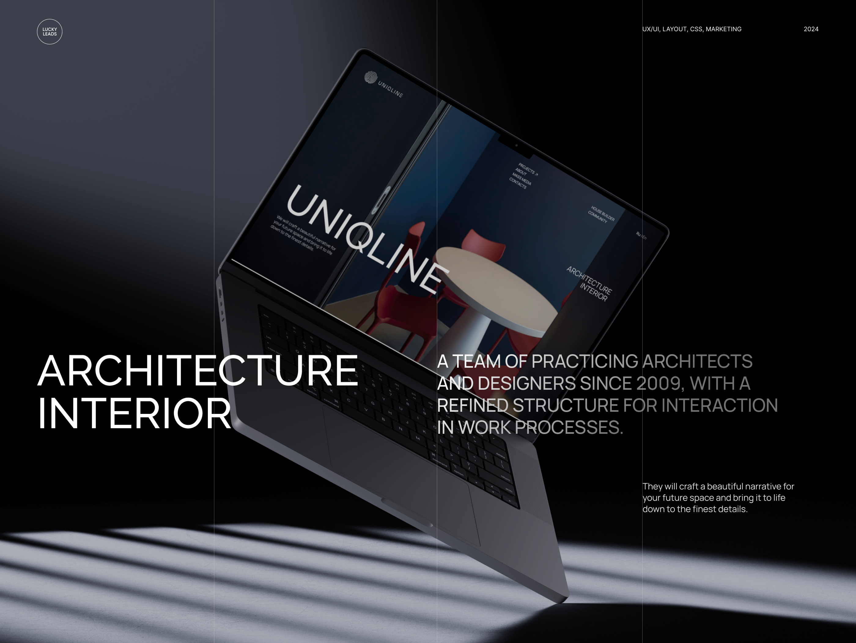 Uniqline | Минималистичный сайт | Minimalistic Website — Изображение №1 — Интерфейсы, Анимация на Dprofile