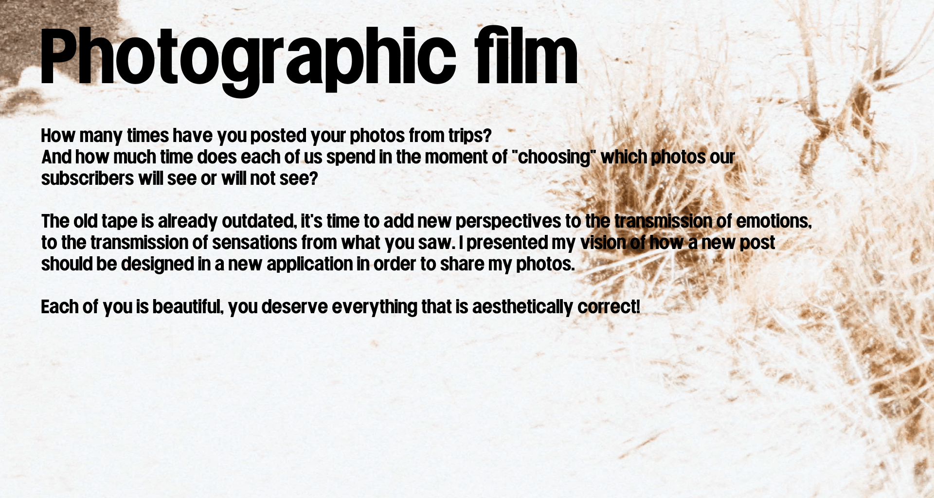 Photographic Film — Изображение №1 — Интерфейсы, Графика на Dprofile