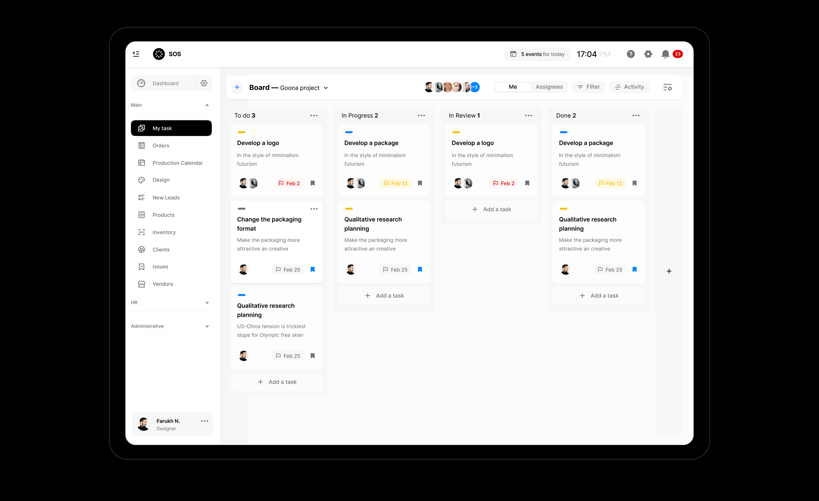 SOS — ERP application — Изображение №7 — Интерфейсы, Анимация на Dprofile