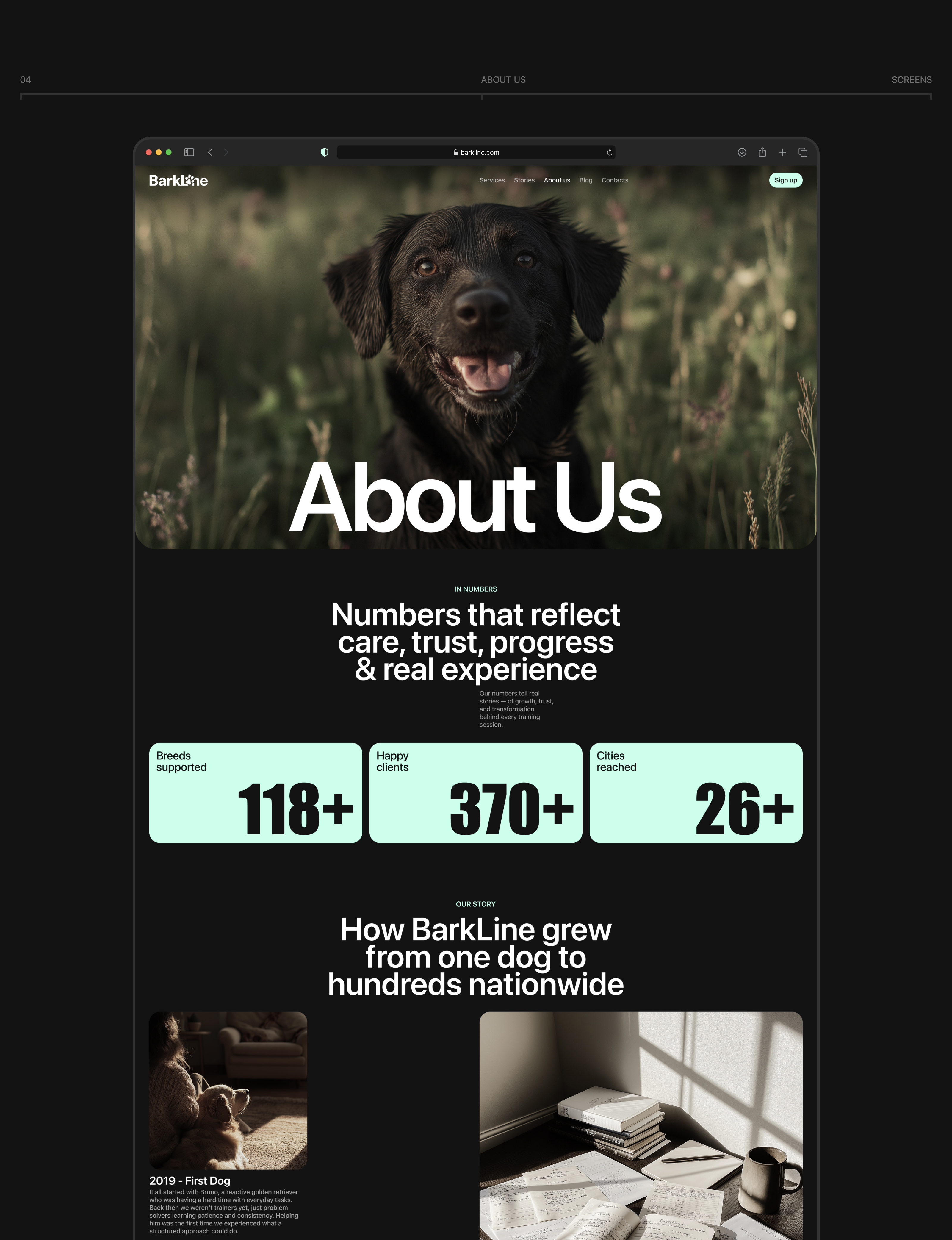BarkLine: сайт по дрессировке собак — Изображение №13 — Интерфейсы на Dprofile