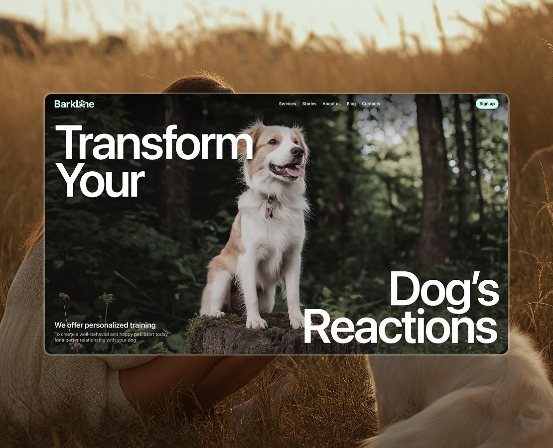 BarkLine: сайт по дрессировке собак на Dprofile
