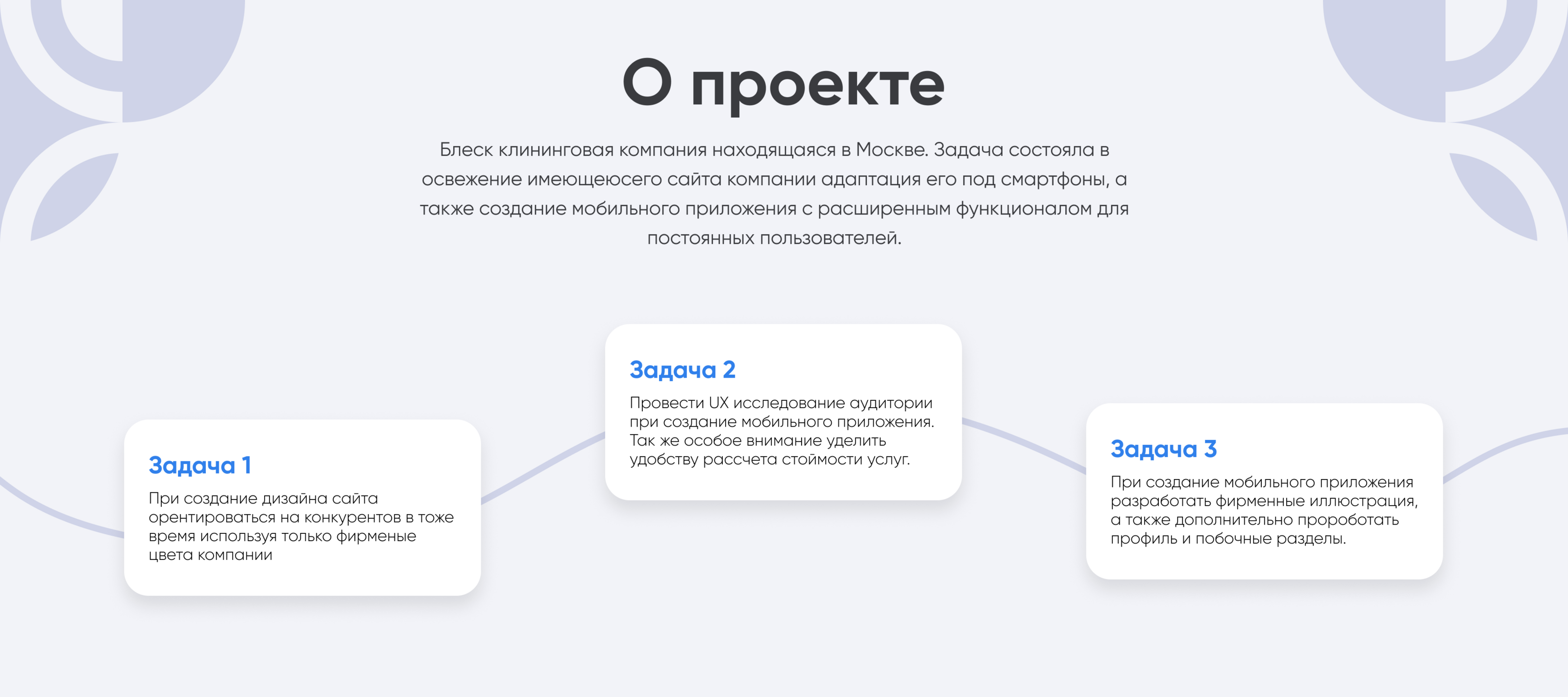 Landing page UX/UI case / клининговая компания Блеск — Изображение №2 — Интерфейсы, Иллюстрация на Dprofile