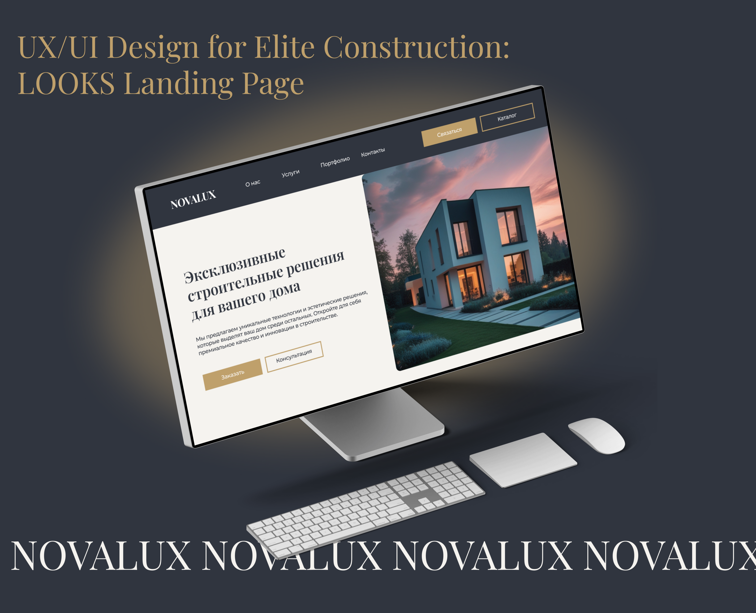 UX/UI Design for Elite Construction: LOOKS Landing Page на Dprofile