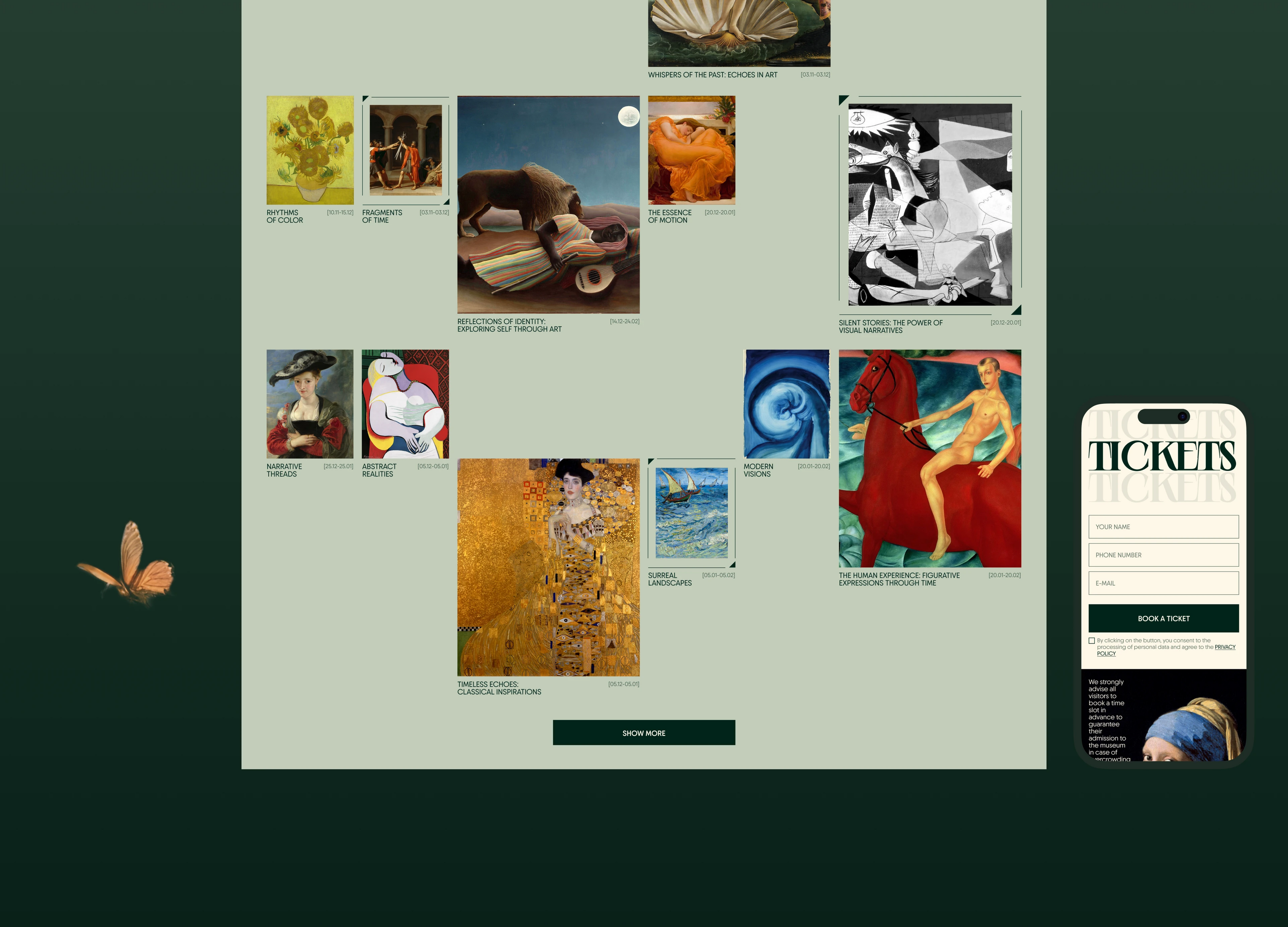 Art Museum website design — Изображение №7 — Интерфейсы на Dprofile