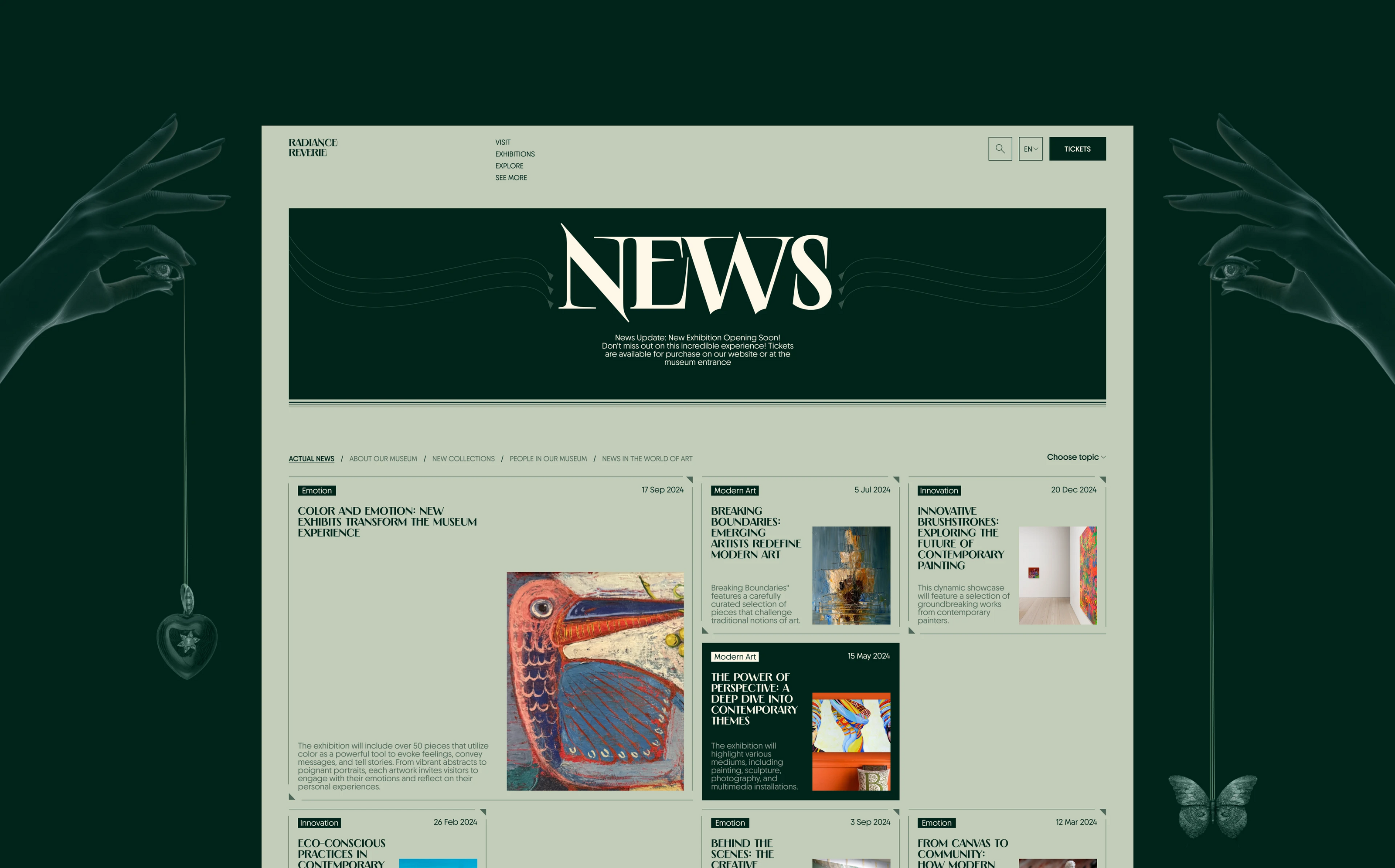 Art Museum website design — Изображение №19 — Интерфейсы на Dprofile