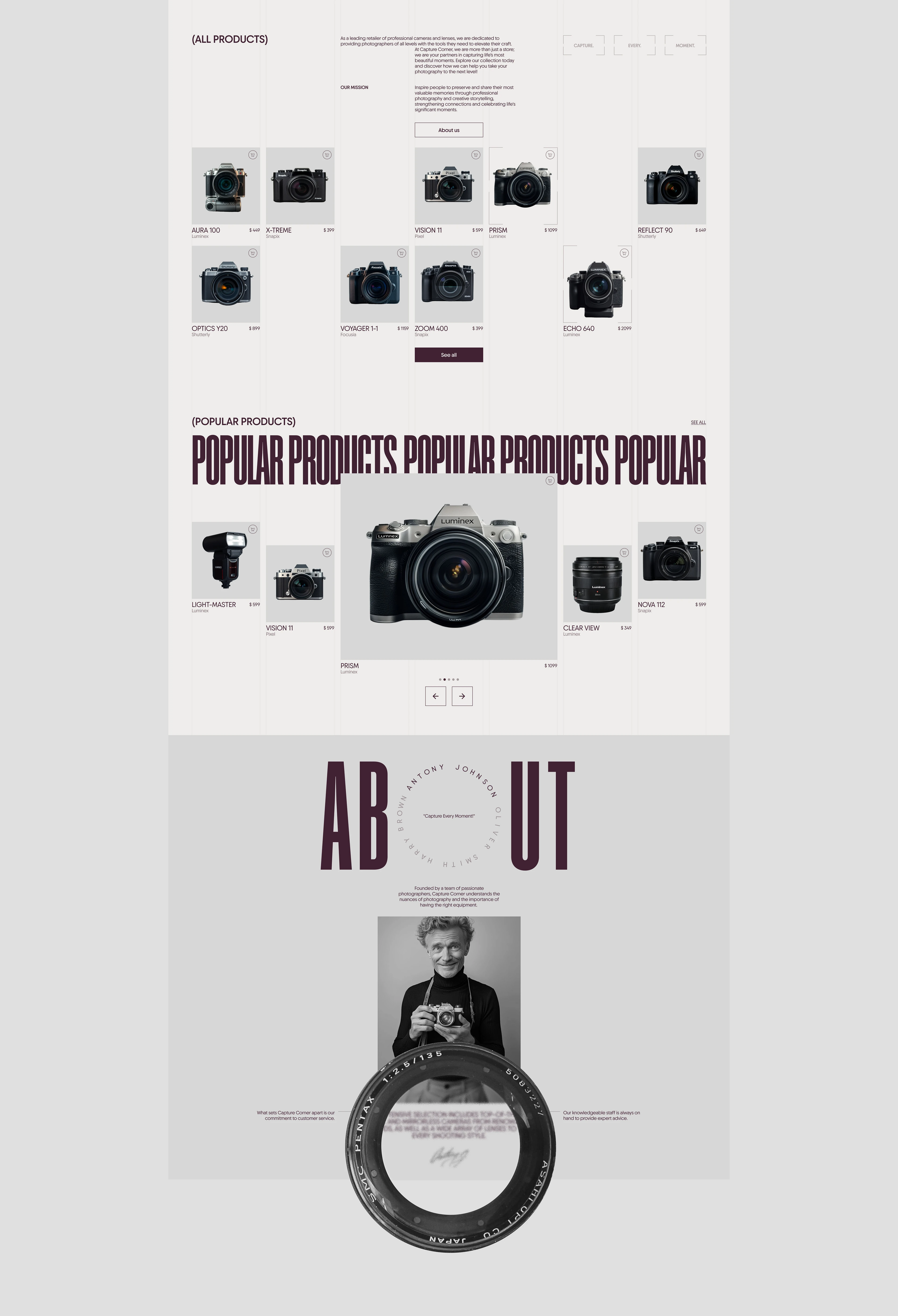 Photographic equipment online store — Изображение №4 — Интерфейсы, Брендинг на Dprofile