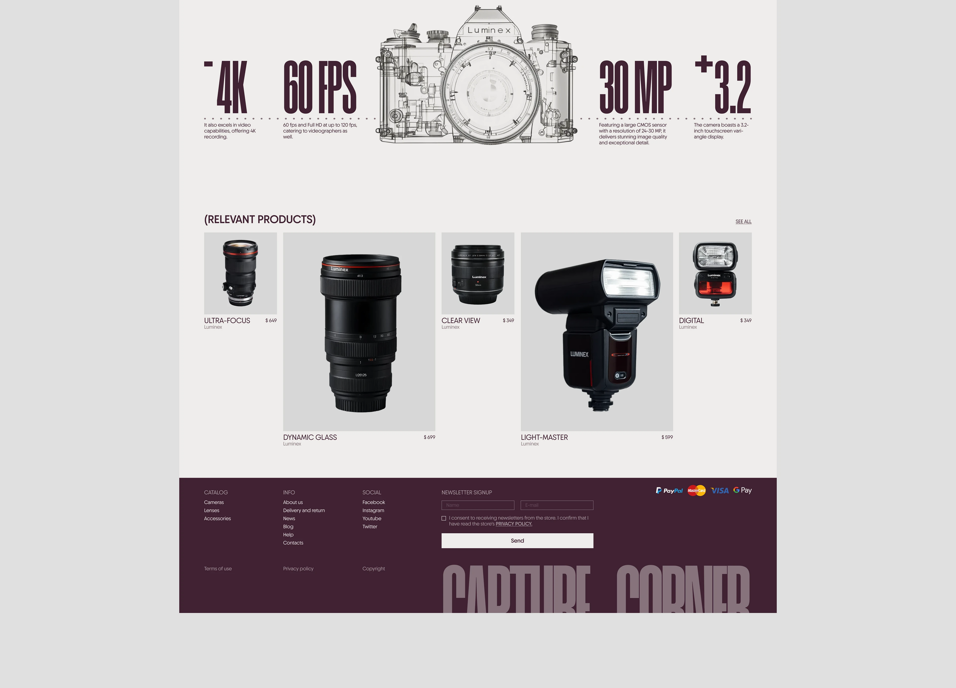 Photographic equipment online store — Изображение №9 — Интерфейсы, Брендинг на Dprofile