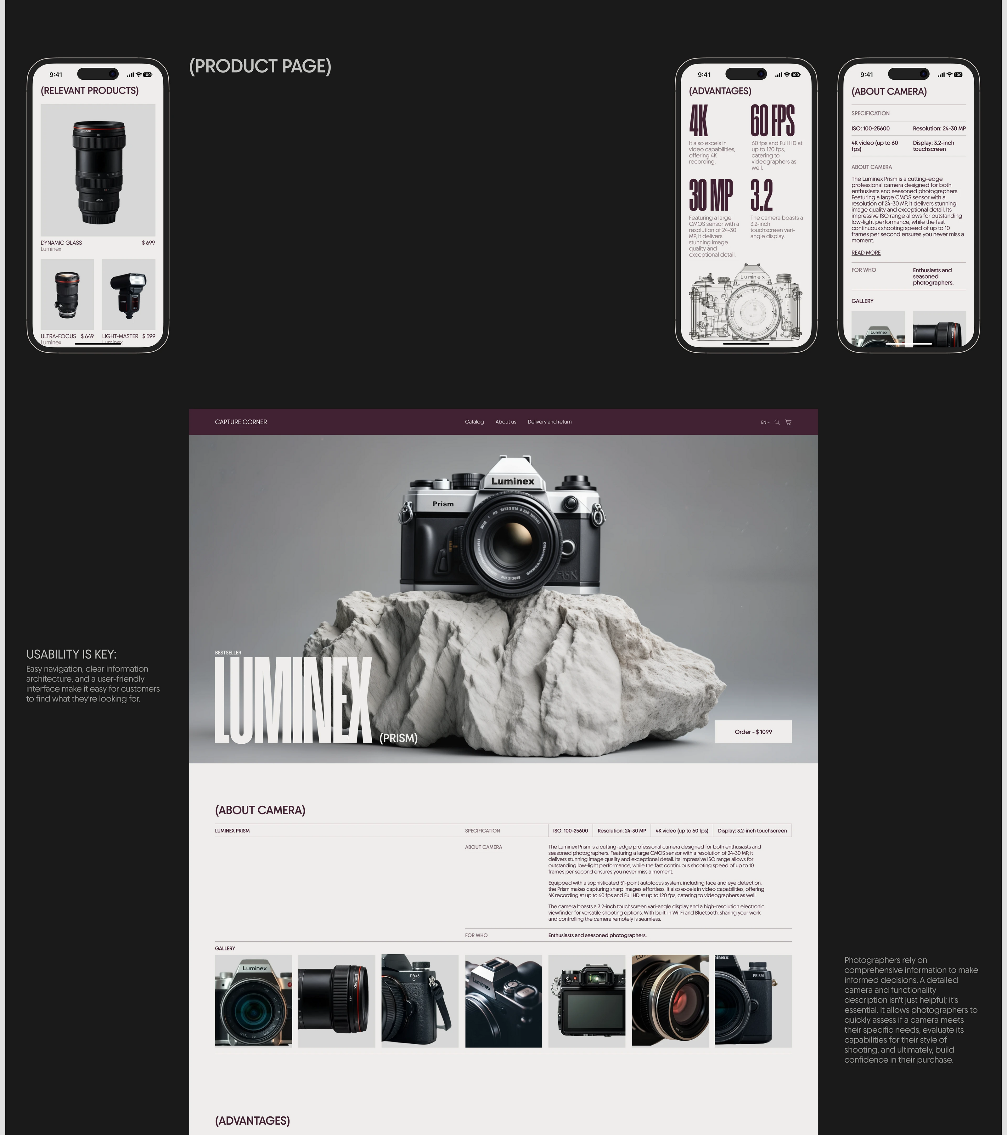 Photographic equipment online store — Изображение №8 — Интерфейсы, Брендинг на Dprofile