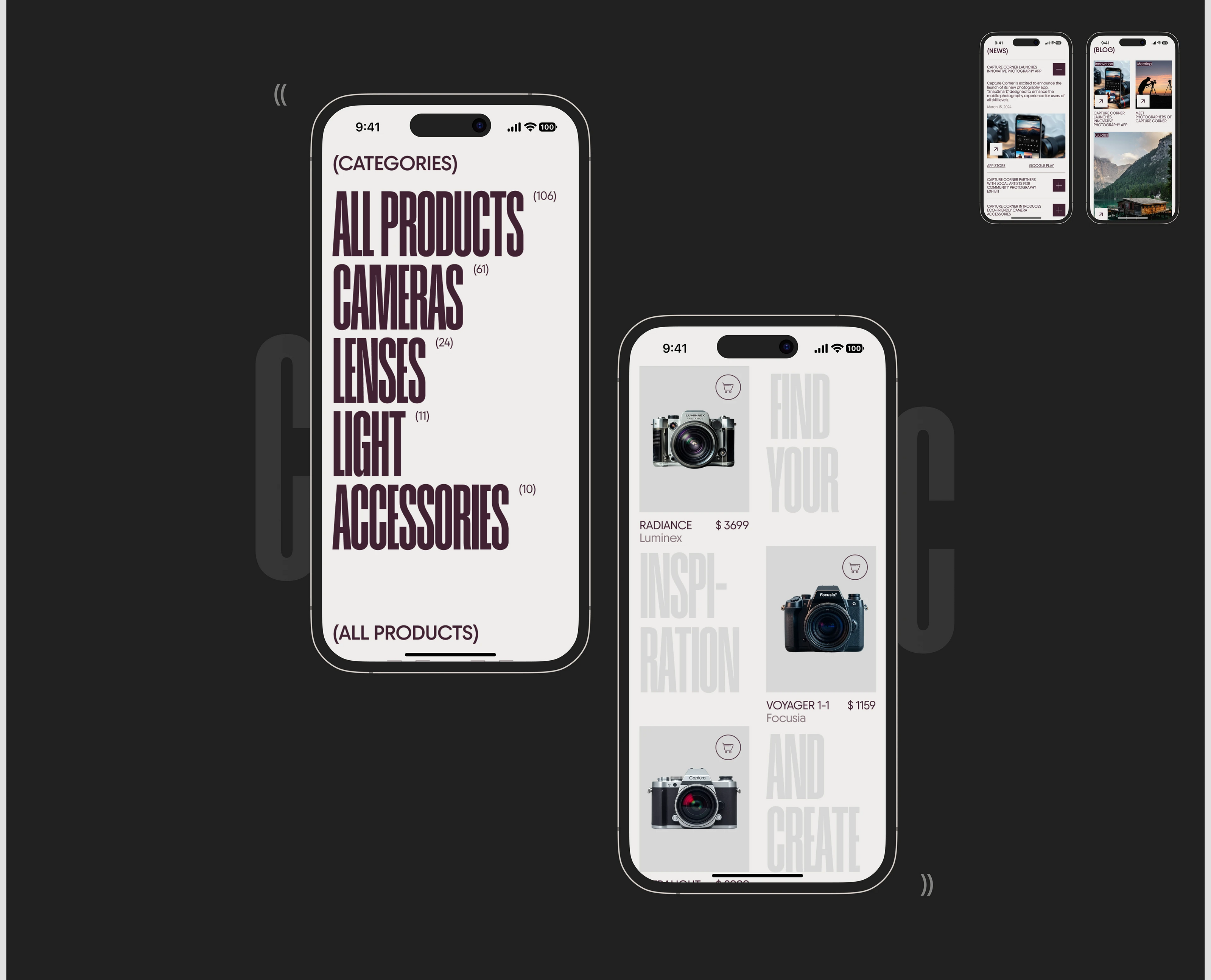 Photographic equipment online store — Изображение №6 — Интерфейсы, Брендинг на Dprofile
