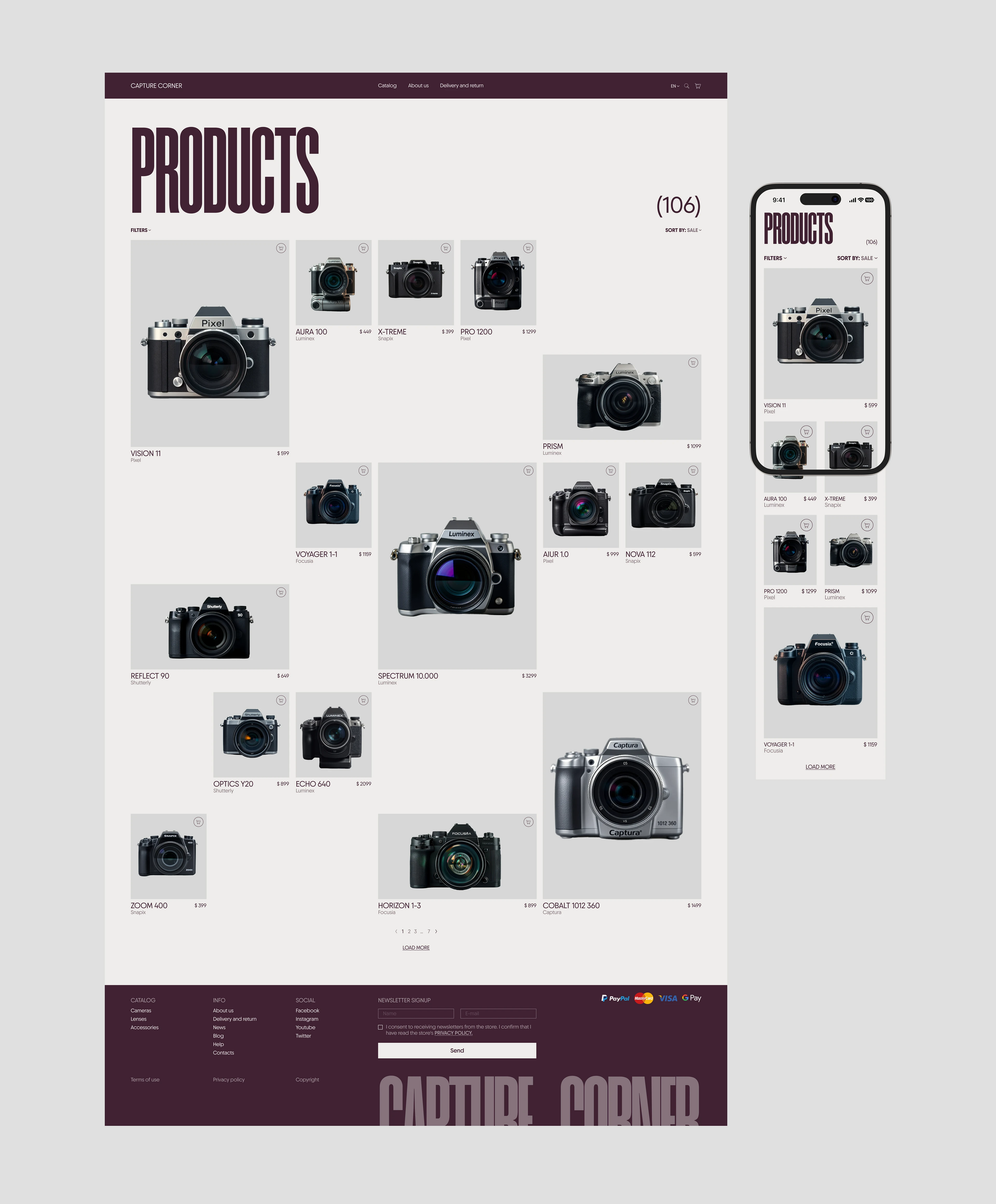 Photographic equipment online store — Изображение №13 — Интерфейсы, Брендинг на Dprofile