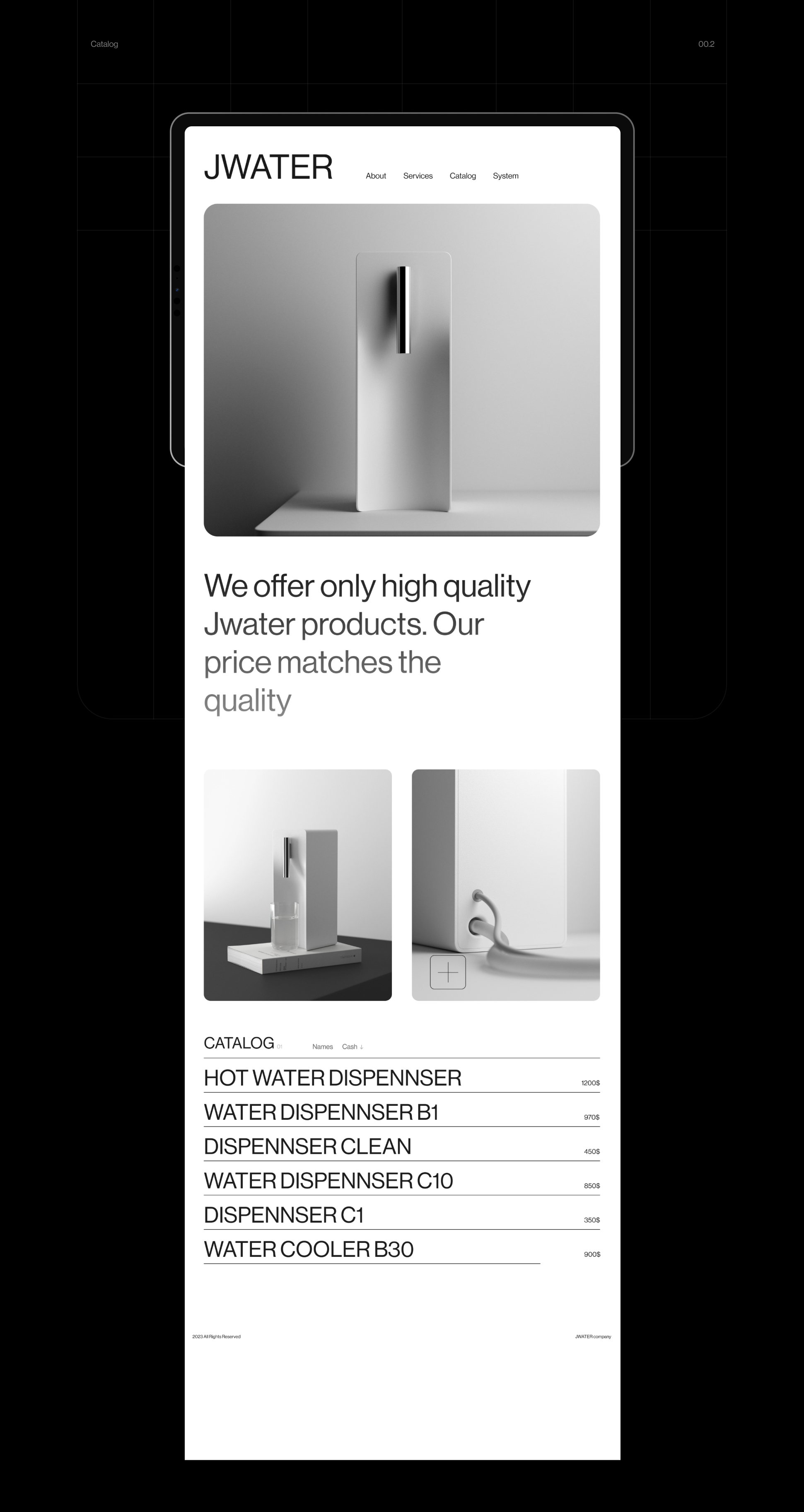 JWATER DISPENSERS website — Изображение №6 — Интерфейсы, Анимация на Dprofile