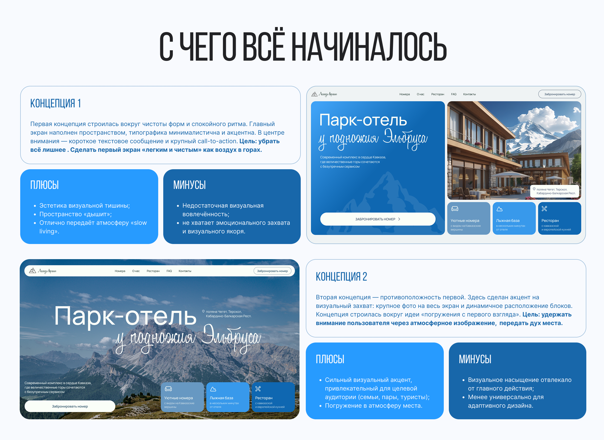 Cайт для отеля в горах в бенто-стиле — Изображение №3 — Интерфейсы на Dprofile