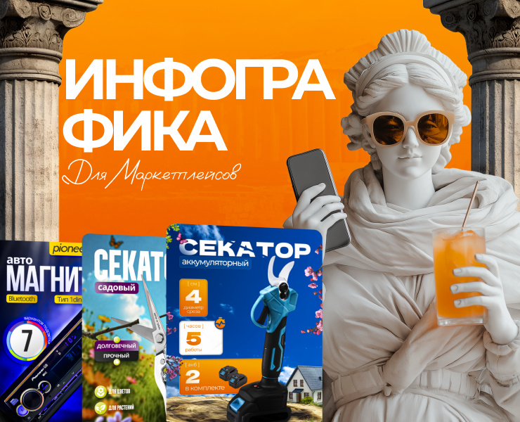 Инфографика для WB. Дизайн карточек для маркетплейсов на Dprofile