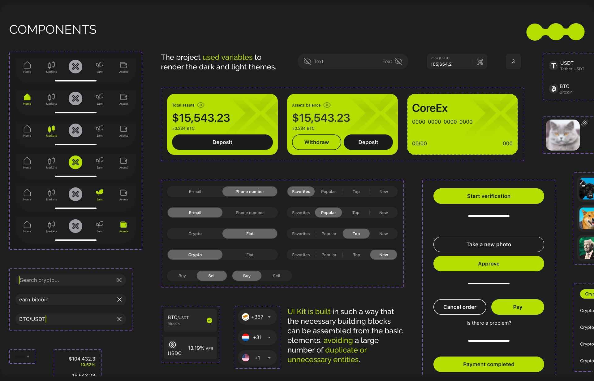 CoreEx | Crypto Exchange — Изображение №9 — Интерфейсы на Dprofile