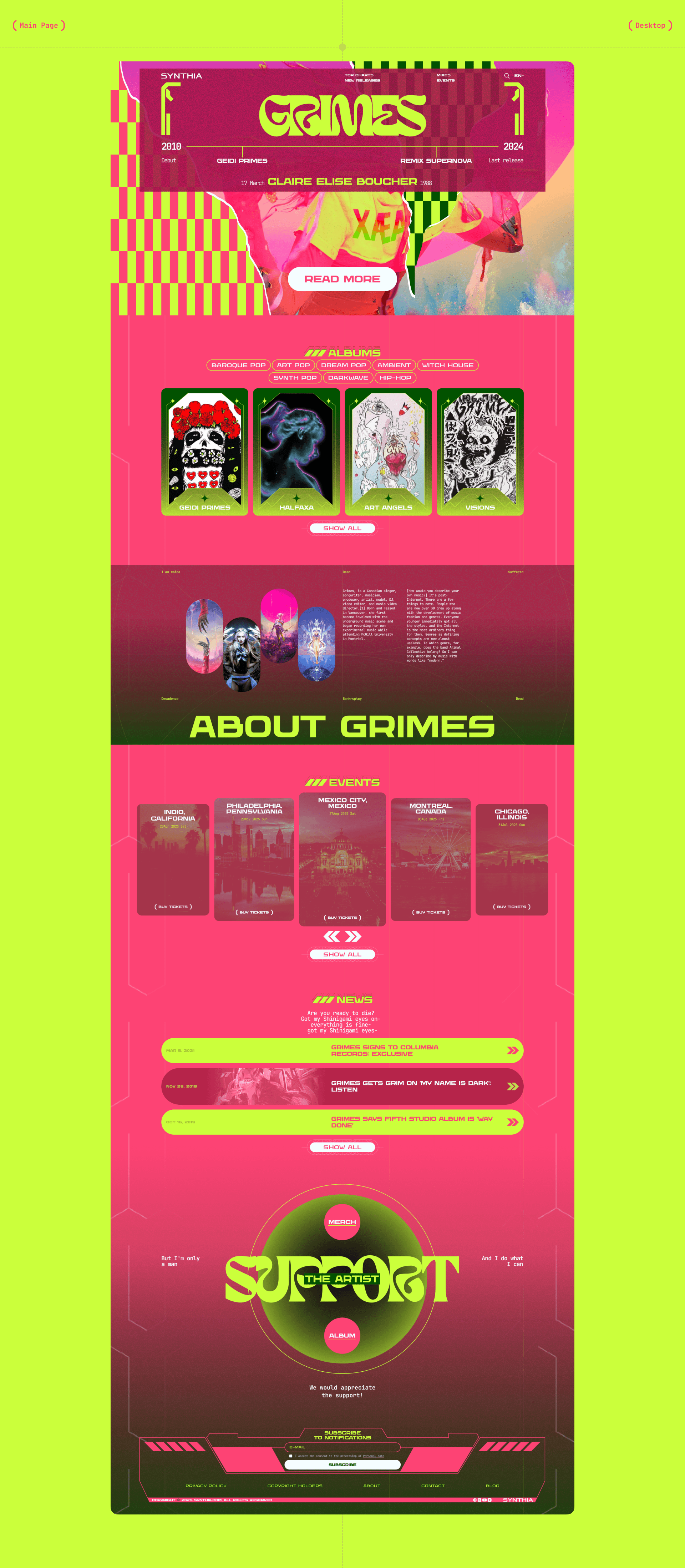 GRIMES | Corporate Website — Изображение №3 — Интерфейсы на Dprofile