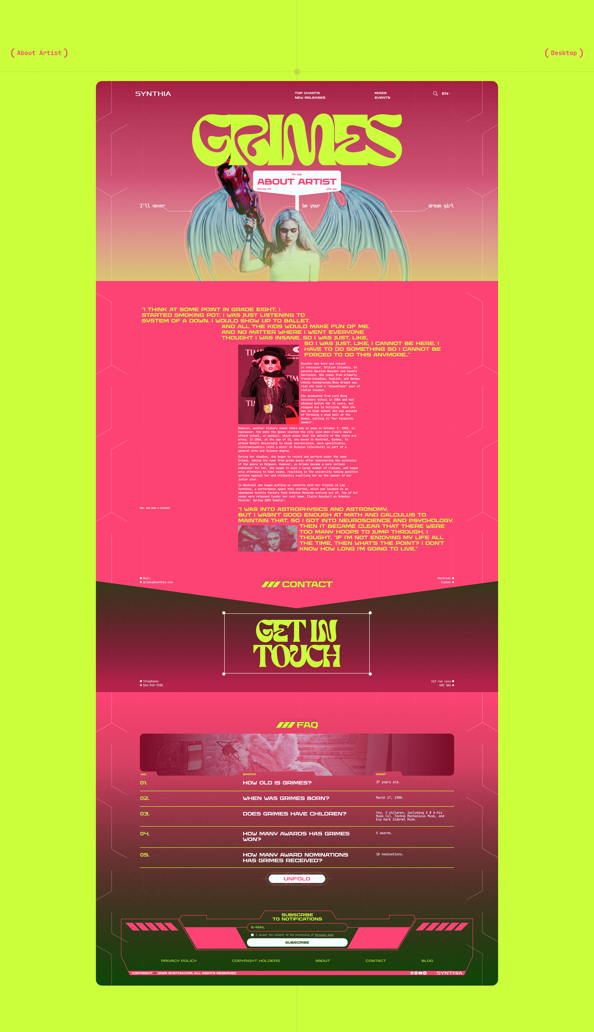 GRIMES | Corporate Website — Изображение №13 — Интерфейсы на Dprofile