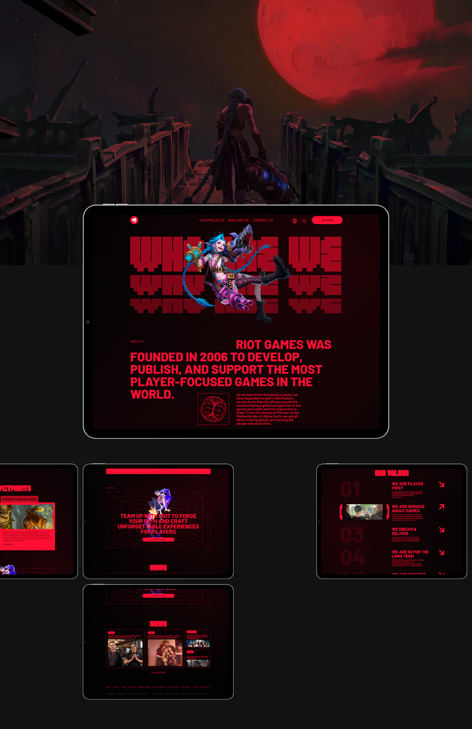 RIOT GAMES | CORPORATE WEBSITE REDESIGN — Изображение №7 — Интерфейсы на Dprofile
