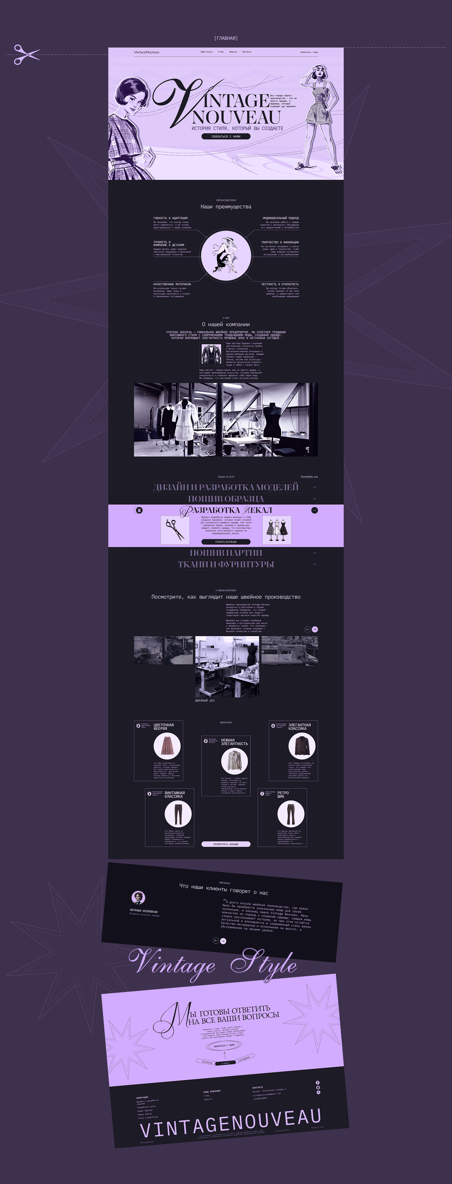 VintageNouveau | corporate website — Изображение №4 — Интерфейсы, Брендинг на Dprofile