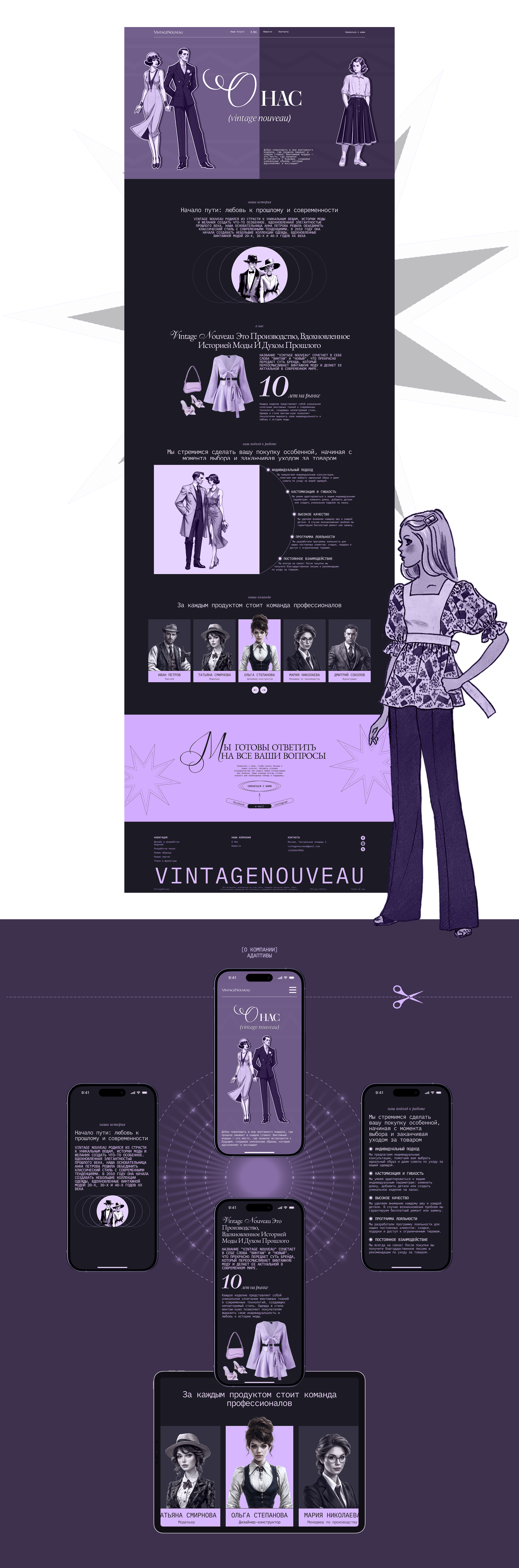 VintageNouveau | corporate website — Изображение №11 — Интерфейсы, Брендинг на Dprofile
