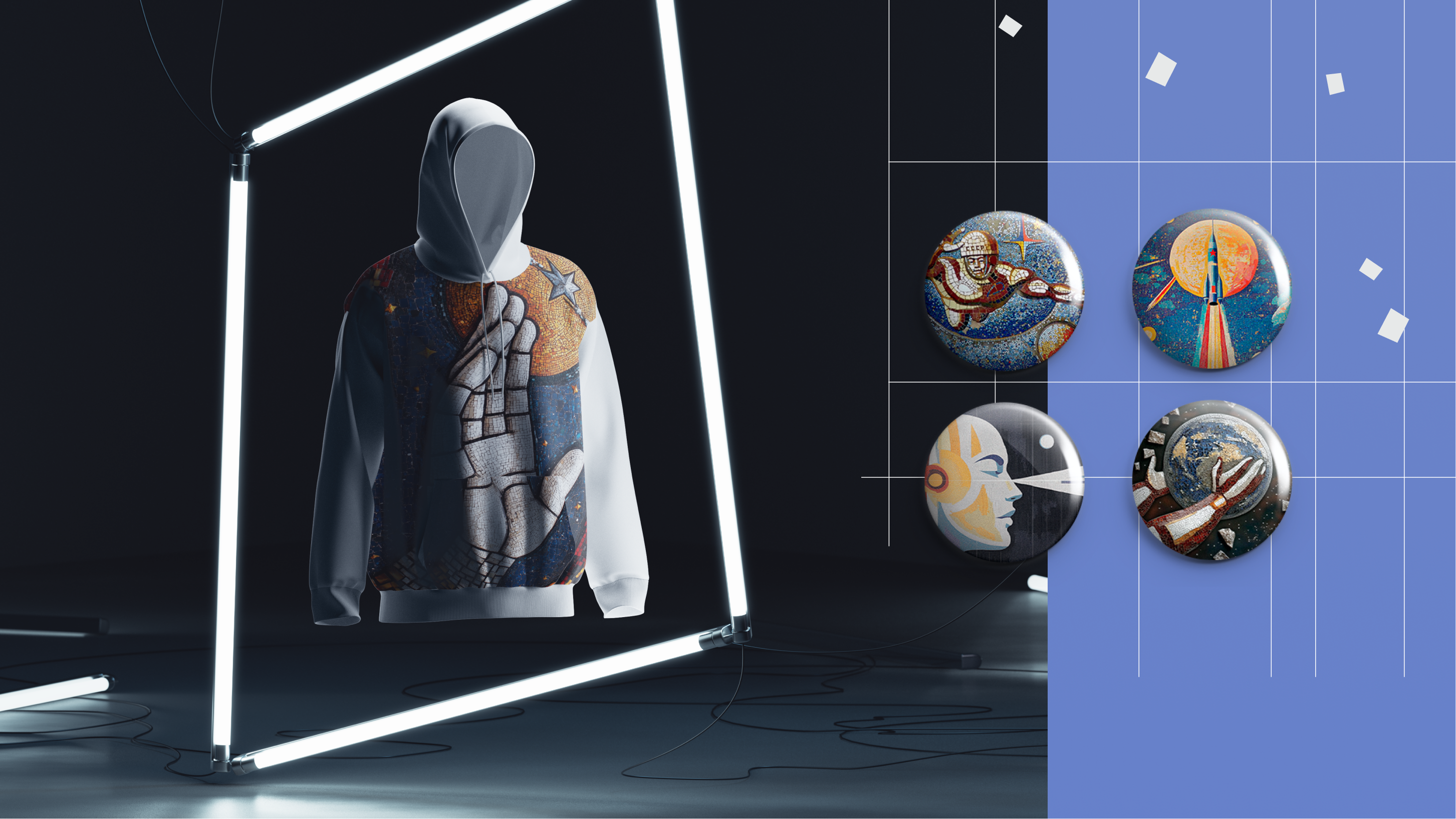 Мозаичность пространства – мерч для Музея Космонавтики — Изображение №19 — Брендинг, Иллюстрация на Dprofile