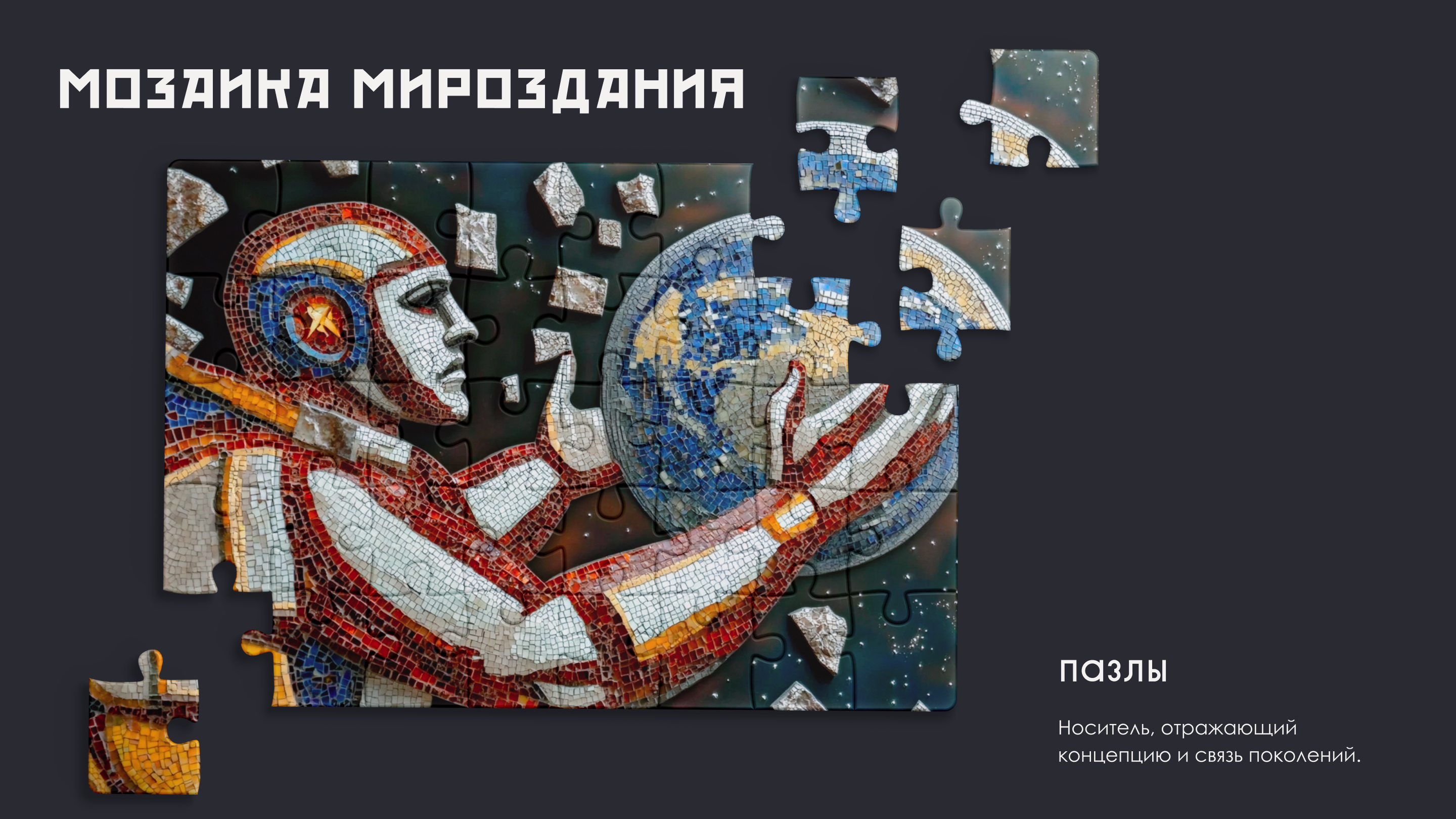 Мозаичность пространства – мерч для Музея Космонавтики — Изображение №18 — Брендинг, Иллюстрация на Dprofile