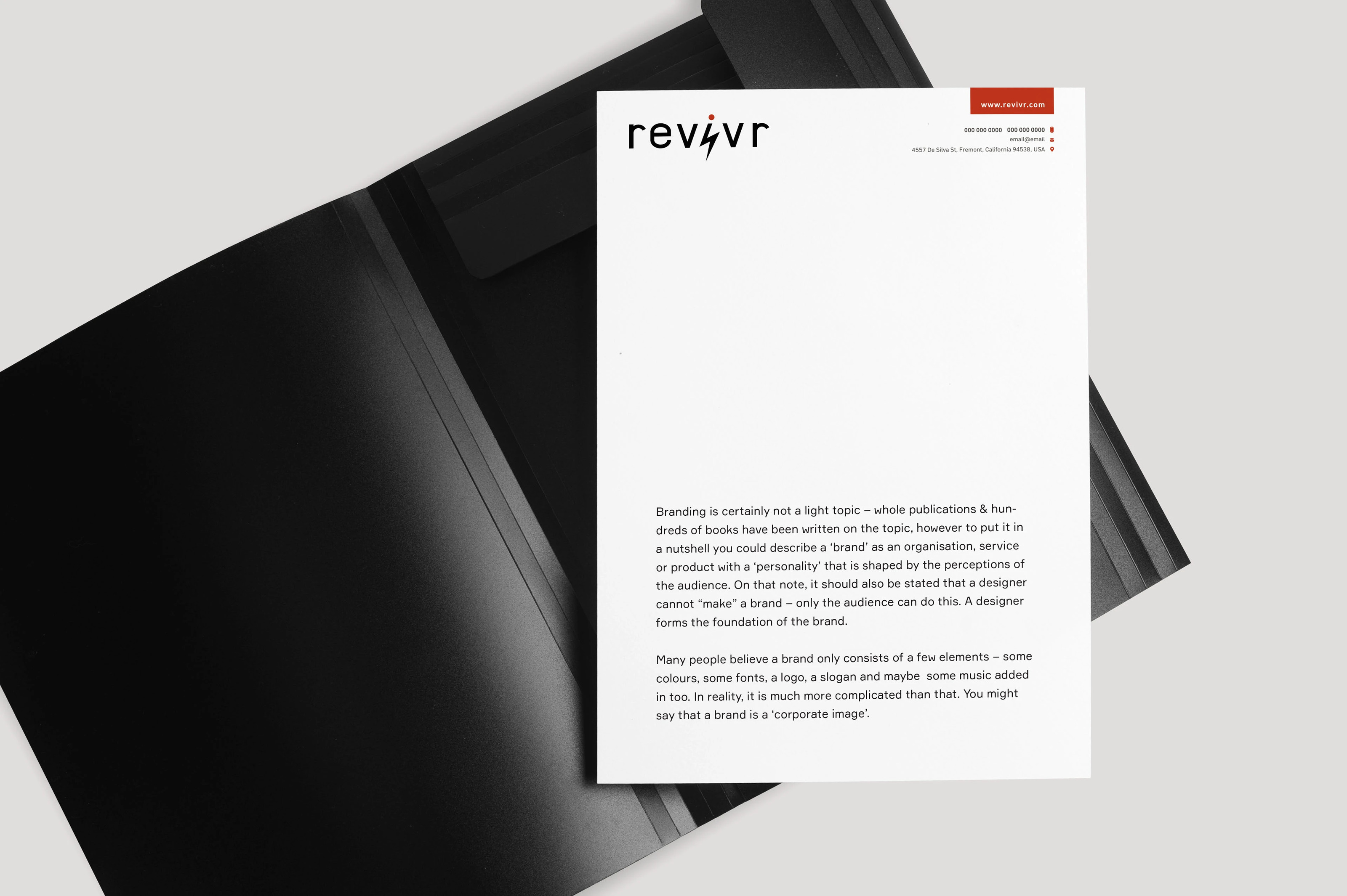 Логотип, брендбук, фирменный стиль для Revivr — Изображение №6 — Брендинг на Dprofile