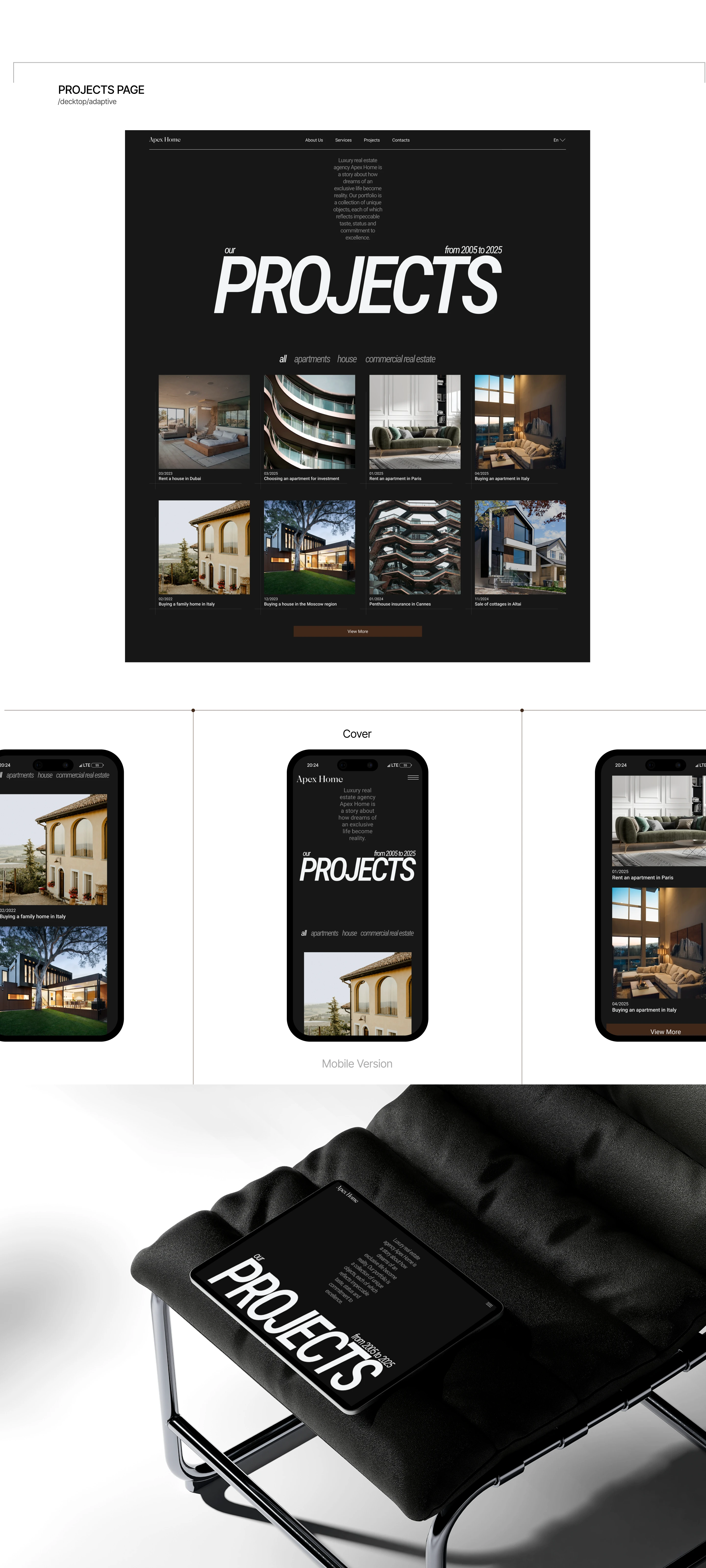 APEX HOME real estate agency — Изображение №6 — Интерфейсы на Dprofile