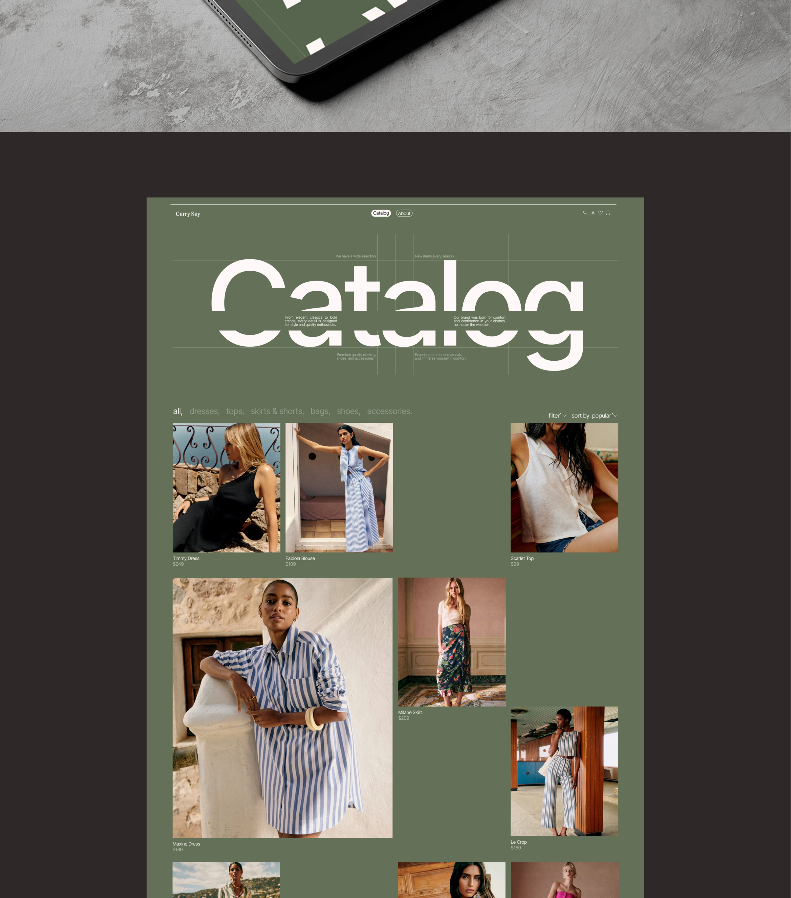 CARRY SAY online store — Изображение №6 — Интерфейсы на Dprofile