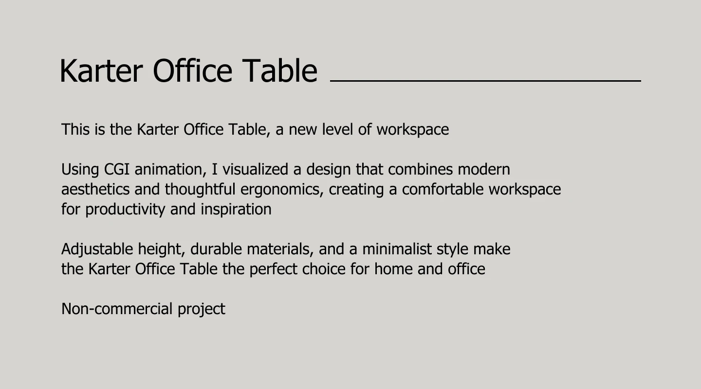 KARTER TABLE | 3D MOTION DESIGN | PRODUCT — Изображение №2 — 3D, Анимация на Dprofile