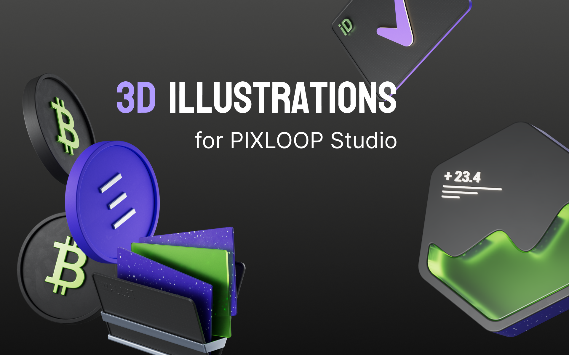 3D illustrations for Pixloop | 3D icons pack — Изображение №1 — 3D, Анимация на Dprofile