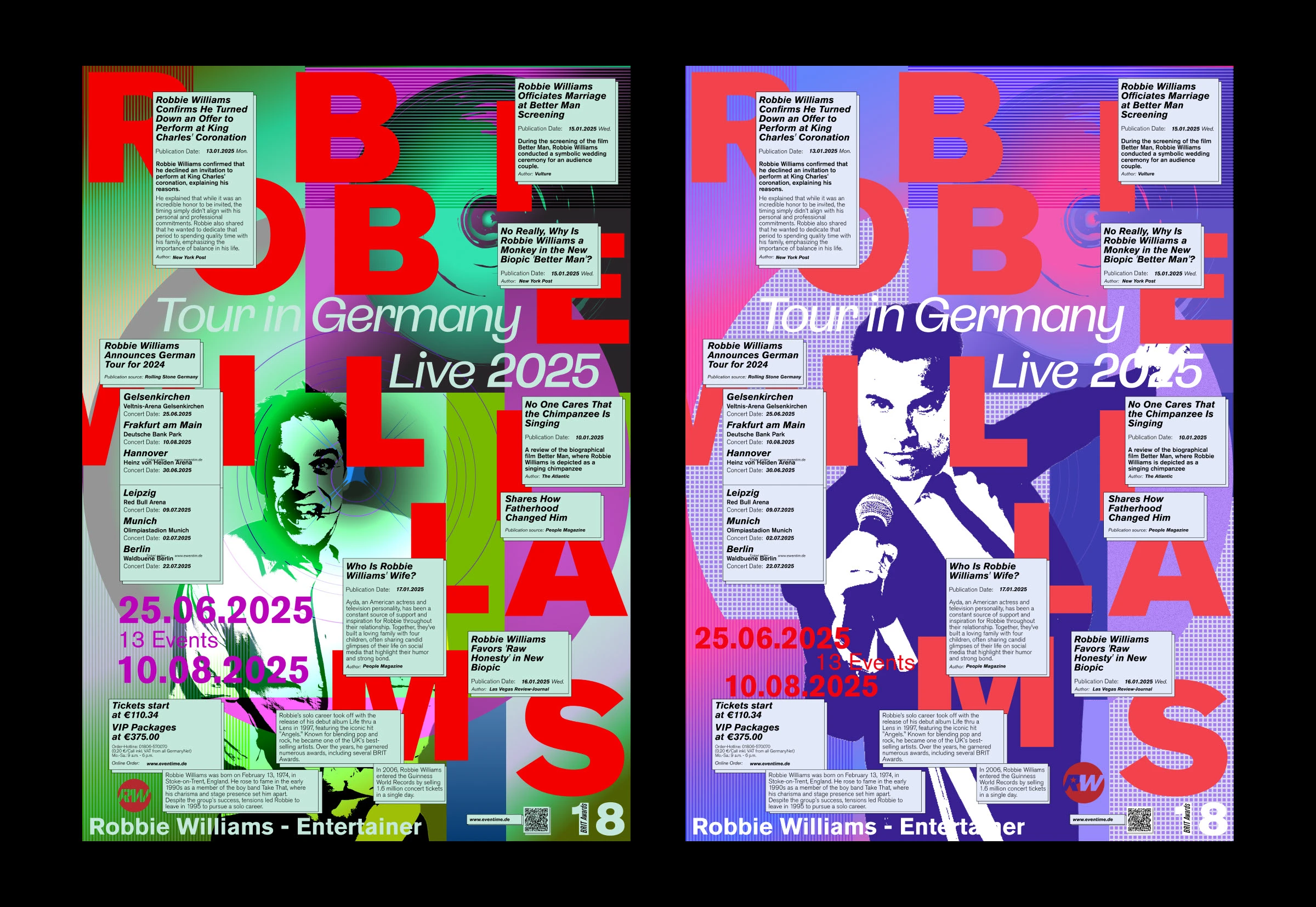 Постер Robbie Williams Германия 2025 — Изображение №8 — Графика на Dprofile