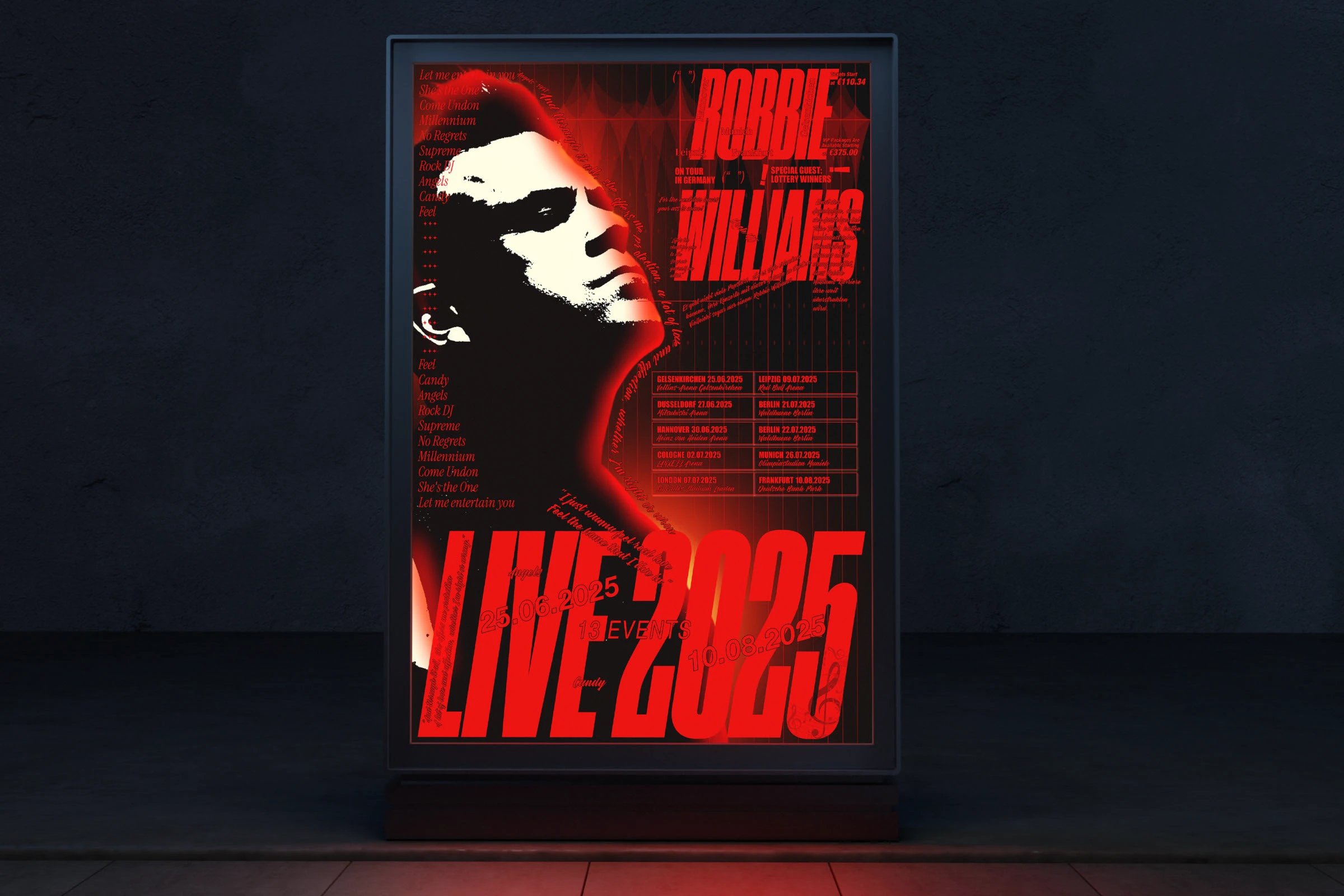 Постер Robbie Williams Германия 2025 — Изображение №4 — Графика на Dprofile