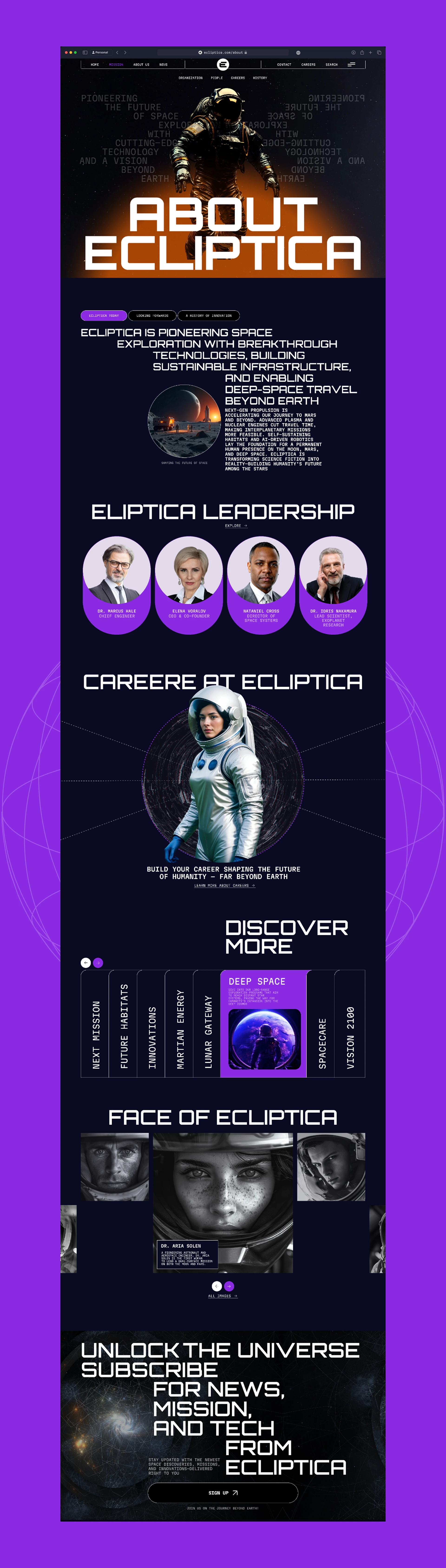 ECLIPTICA / Corporative Website — Изображение №6 — Интерфейсы, Брендинг на Dprofile