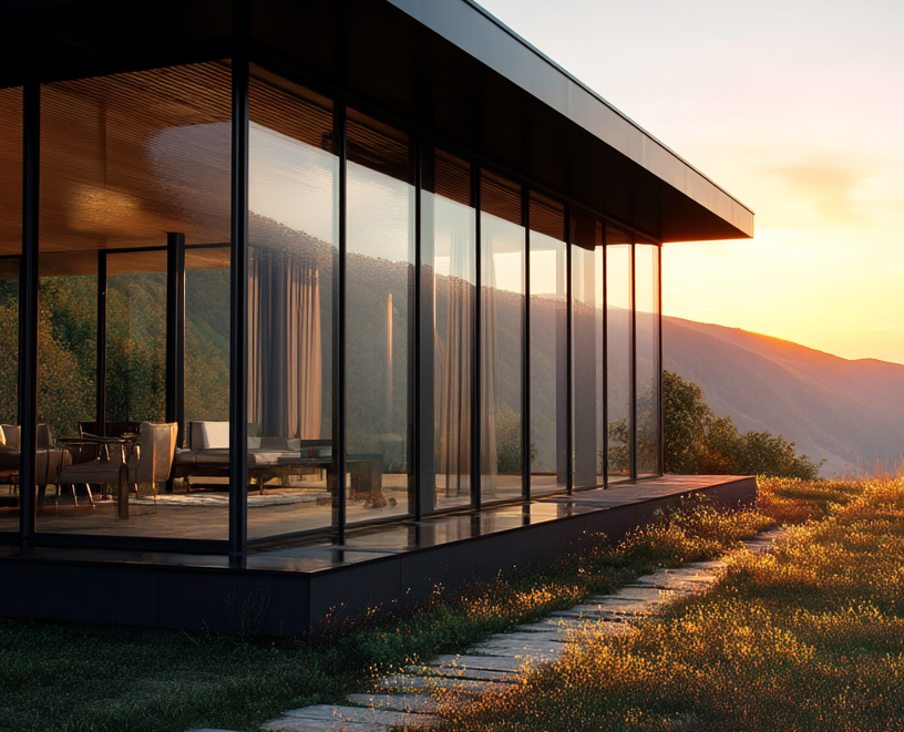 Панорамная вилла на вершине горы в Сочи — Иллюстрация на Dprofile