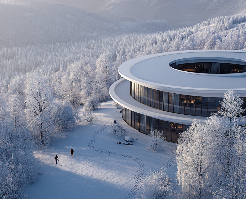 Бутик-отель на Эльбрусе — Иллюстрация на Dprofile