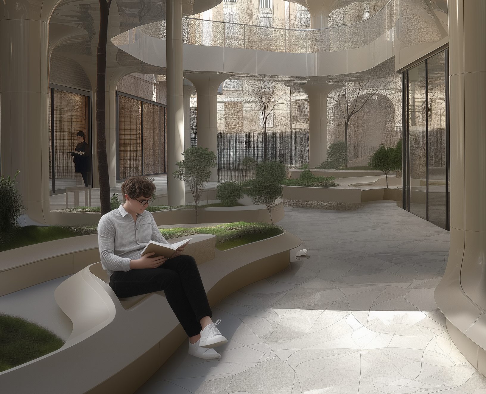 Общественные пространства Москвы — Иллюстрация на Dprofile