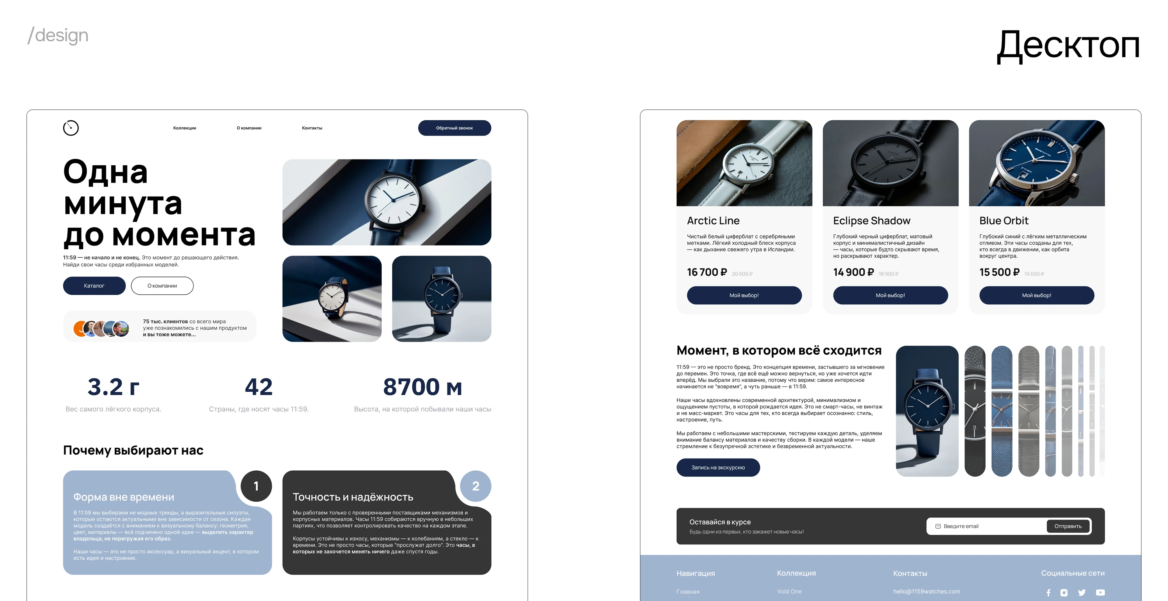 Watch Store Design – UI/UX & Web Design Case — Изображение №5 — Интерфейсы, Брендинг на Dprofile