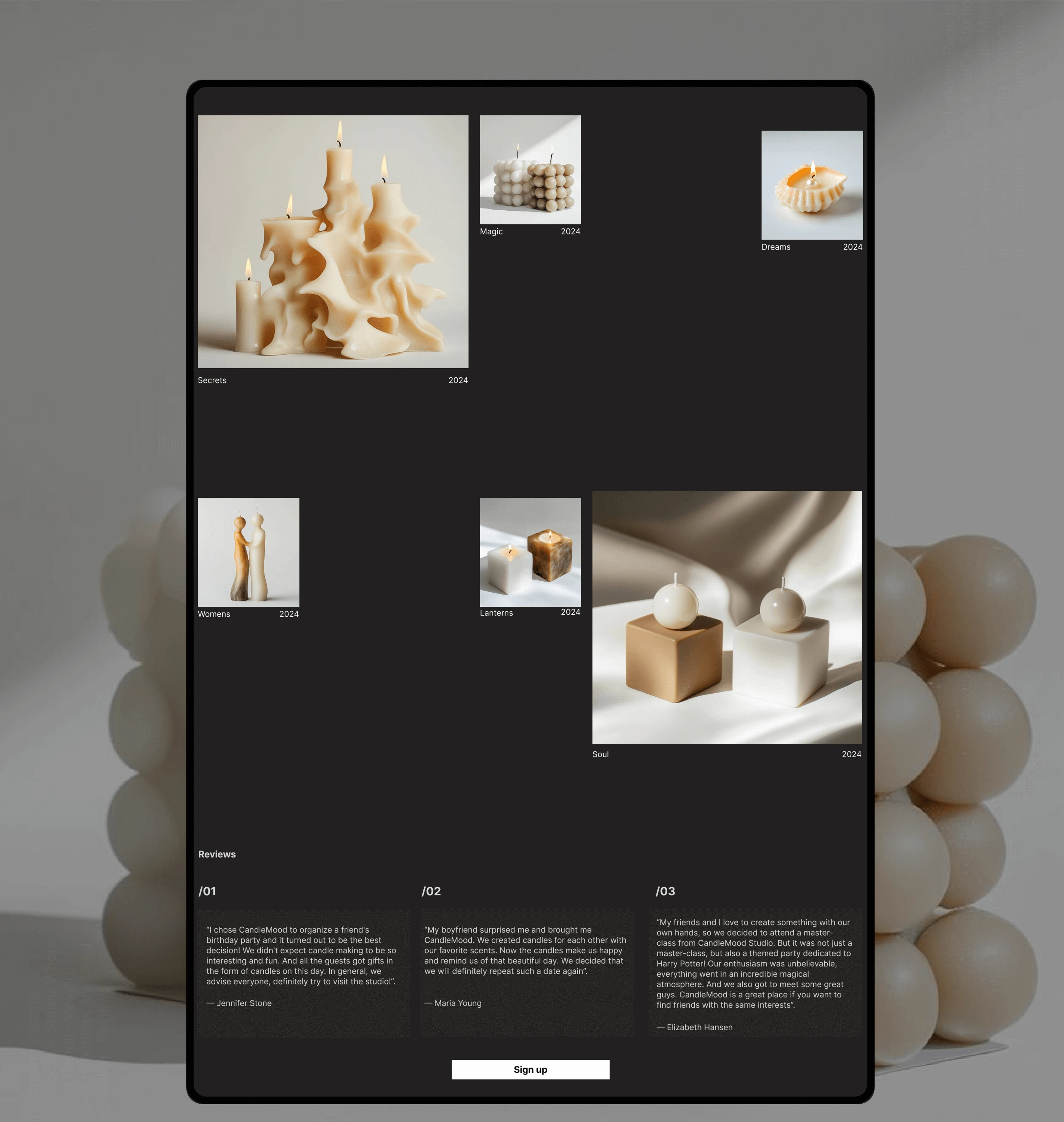 Candle Mood — Изображение №7 — Интерфейсы на Dprofile