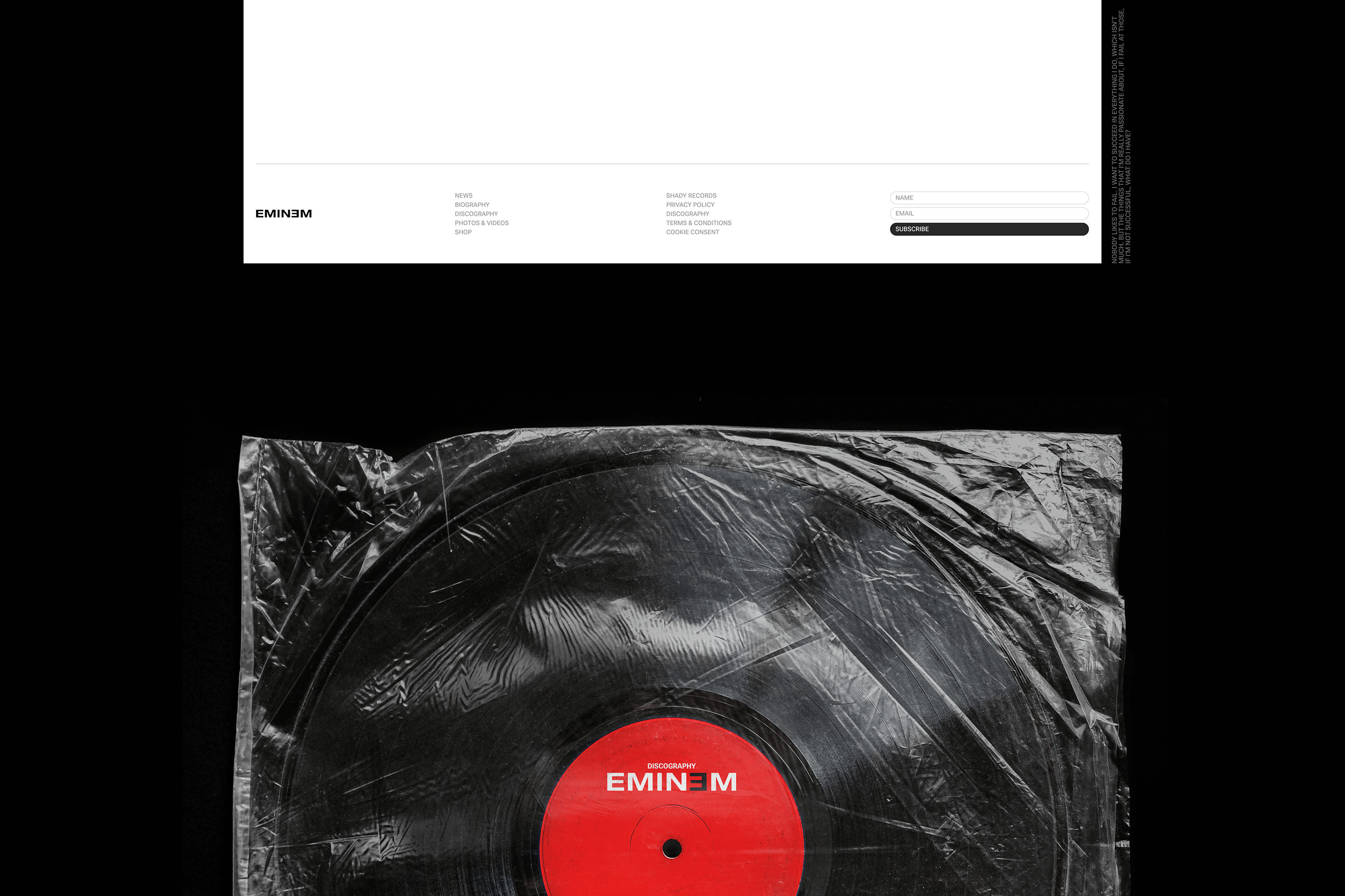 Eminem Website Concept — Изображение №7 — Интерфейсы на Dprofile