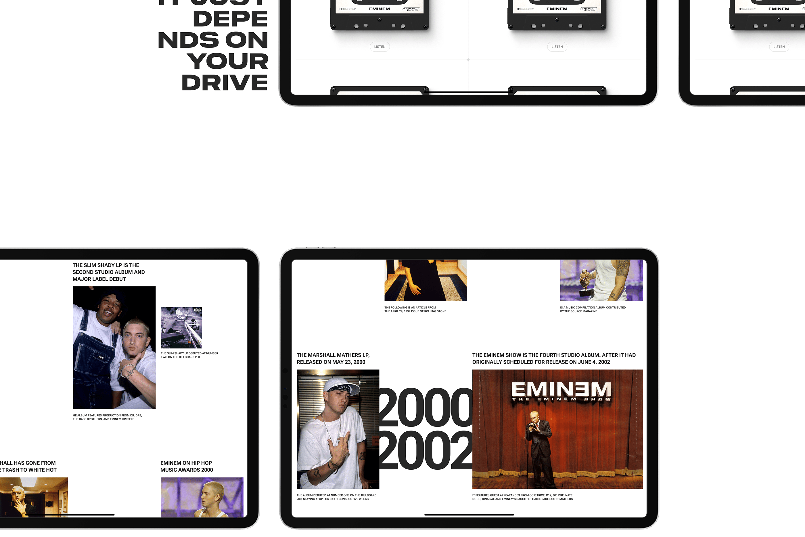 Eminem Website Concept — Изображение №10 — Интерфейсы на Dprofile
