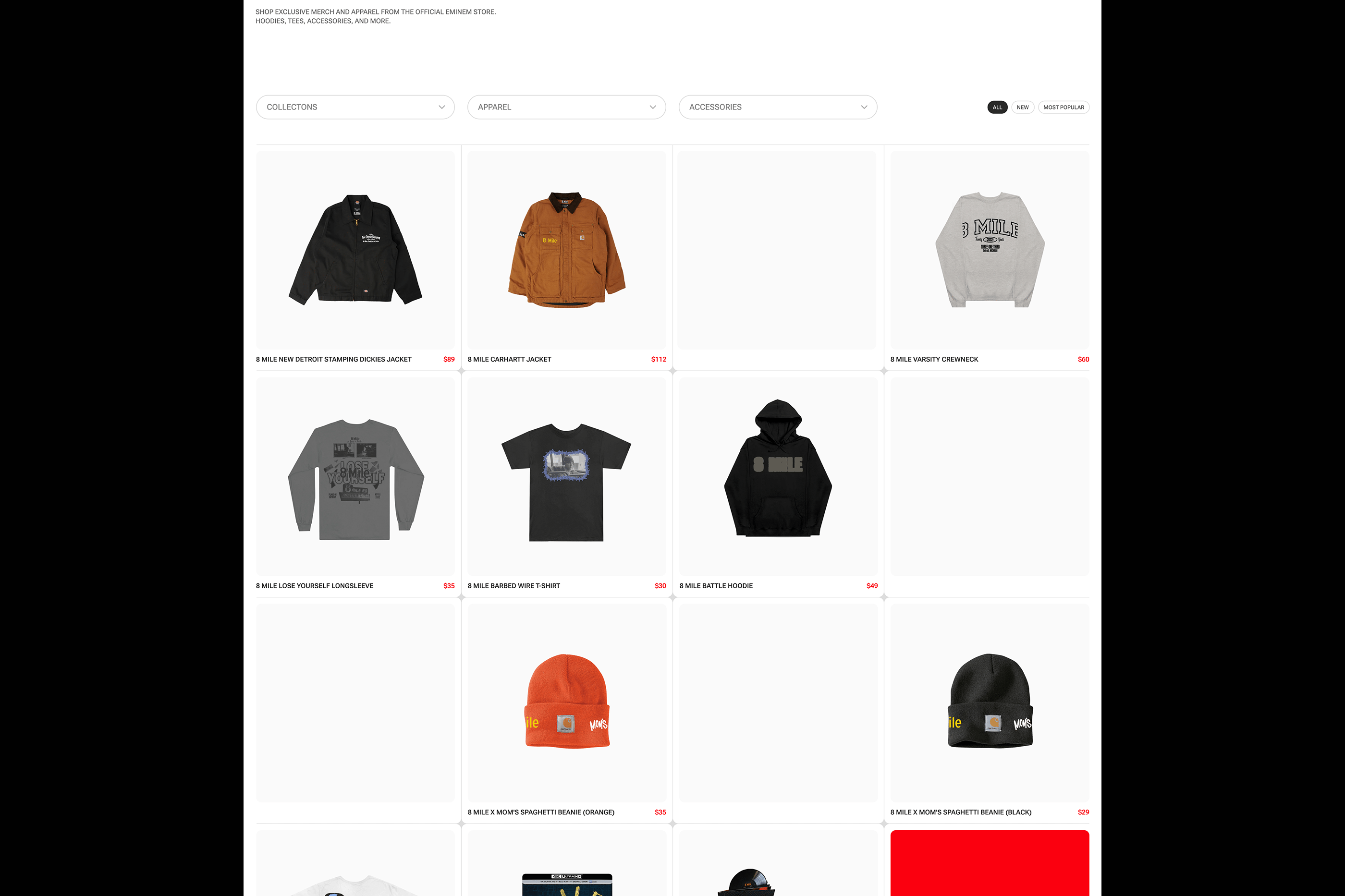 Eminem Website Concept — Изображение №16 — Интерфейсы на Dprofile