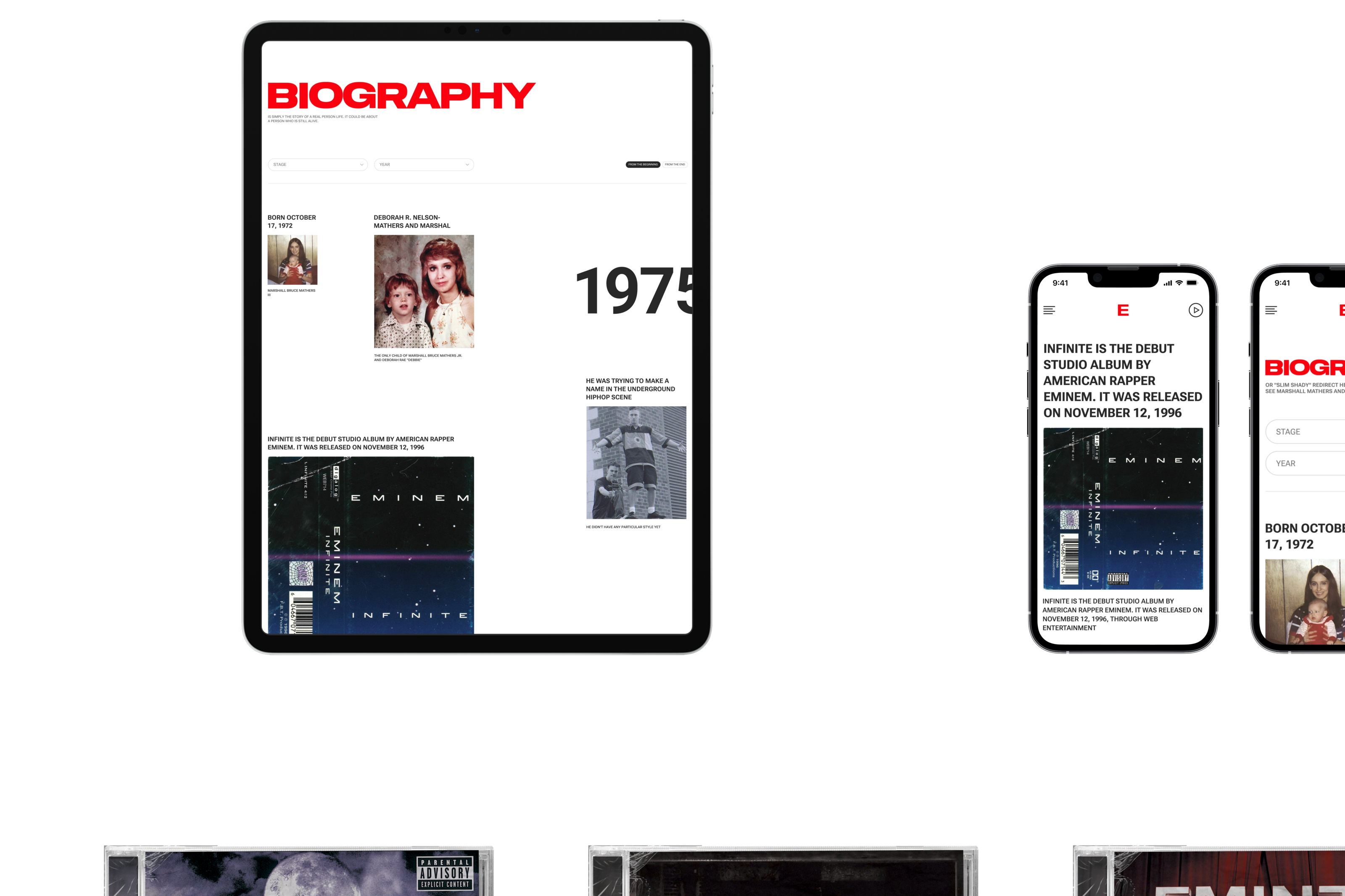 Eminem Website Concept — Изображение №11 — Интерфейсы на Dprofile