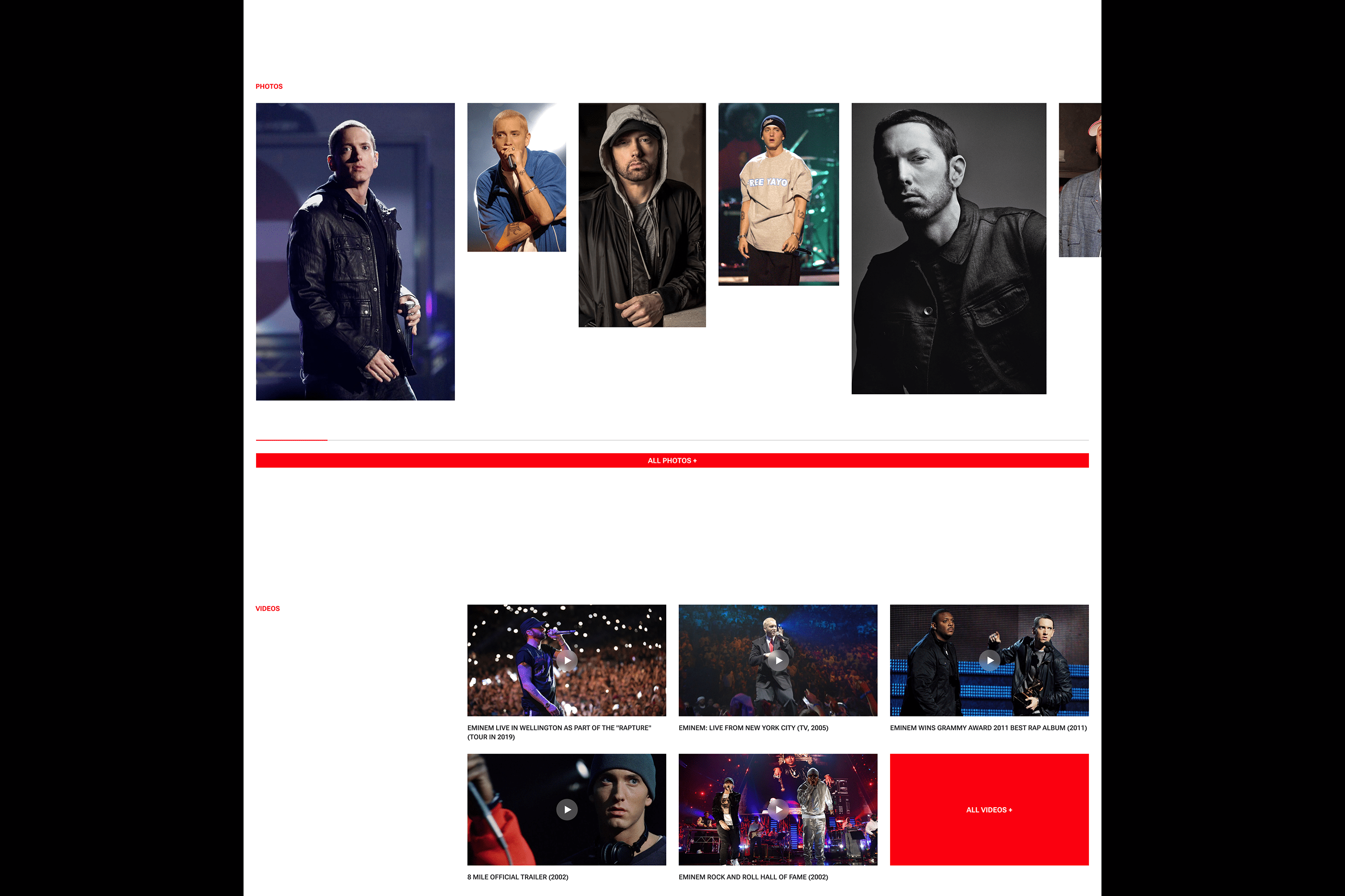 Eminem Website Concept — Изображение №6 — Интерфейсы на Dprofile