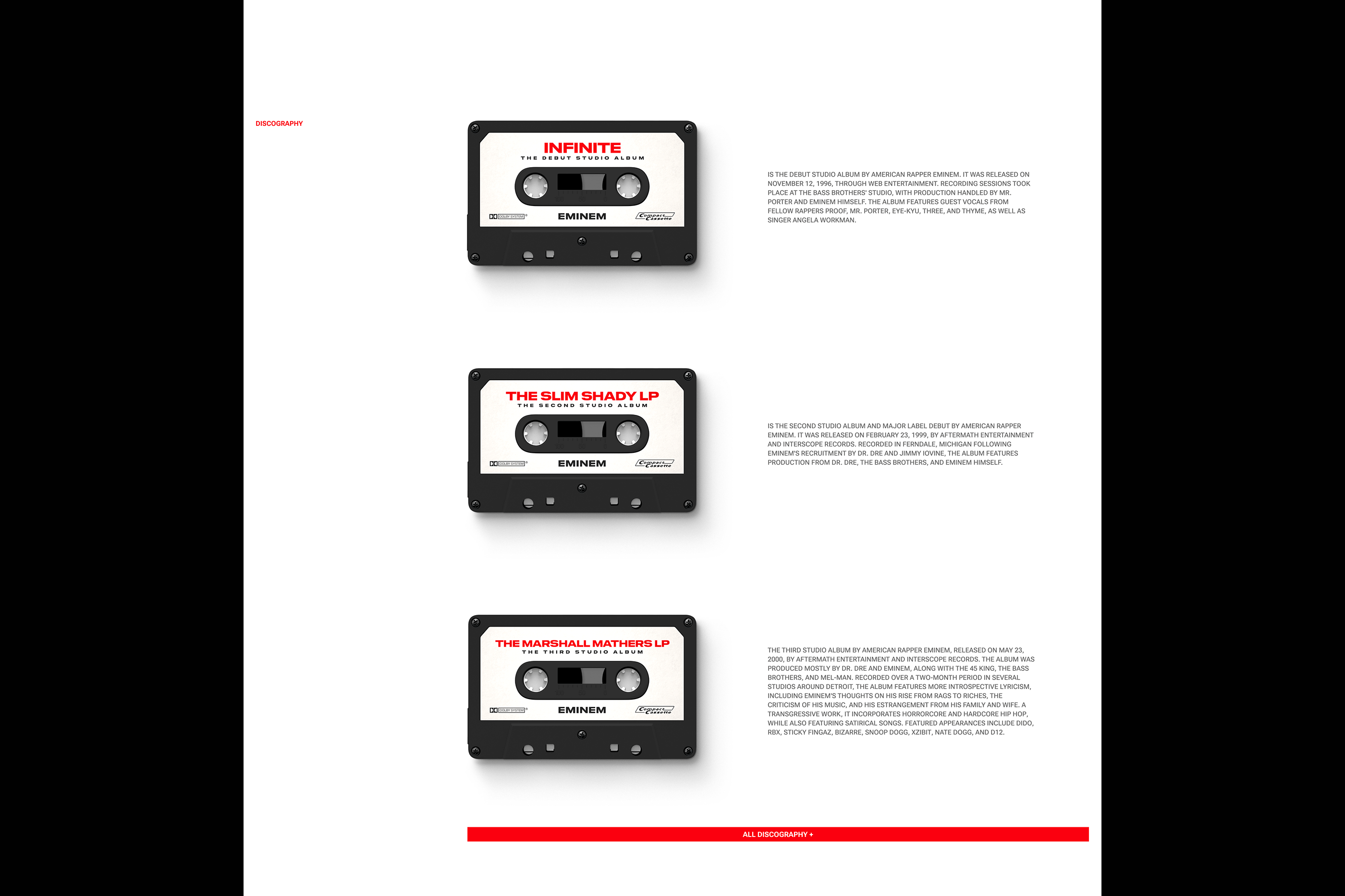 Eminem Website Concept — Изображение №5 — Интерфейсы на Dprofile