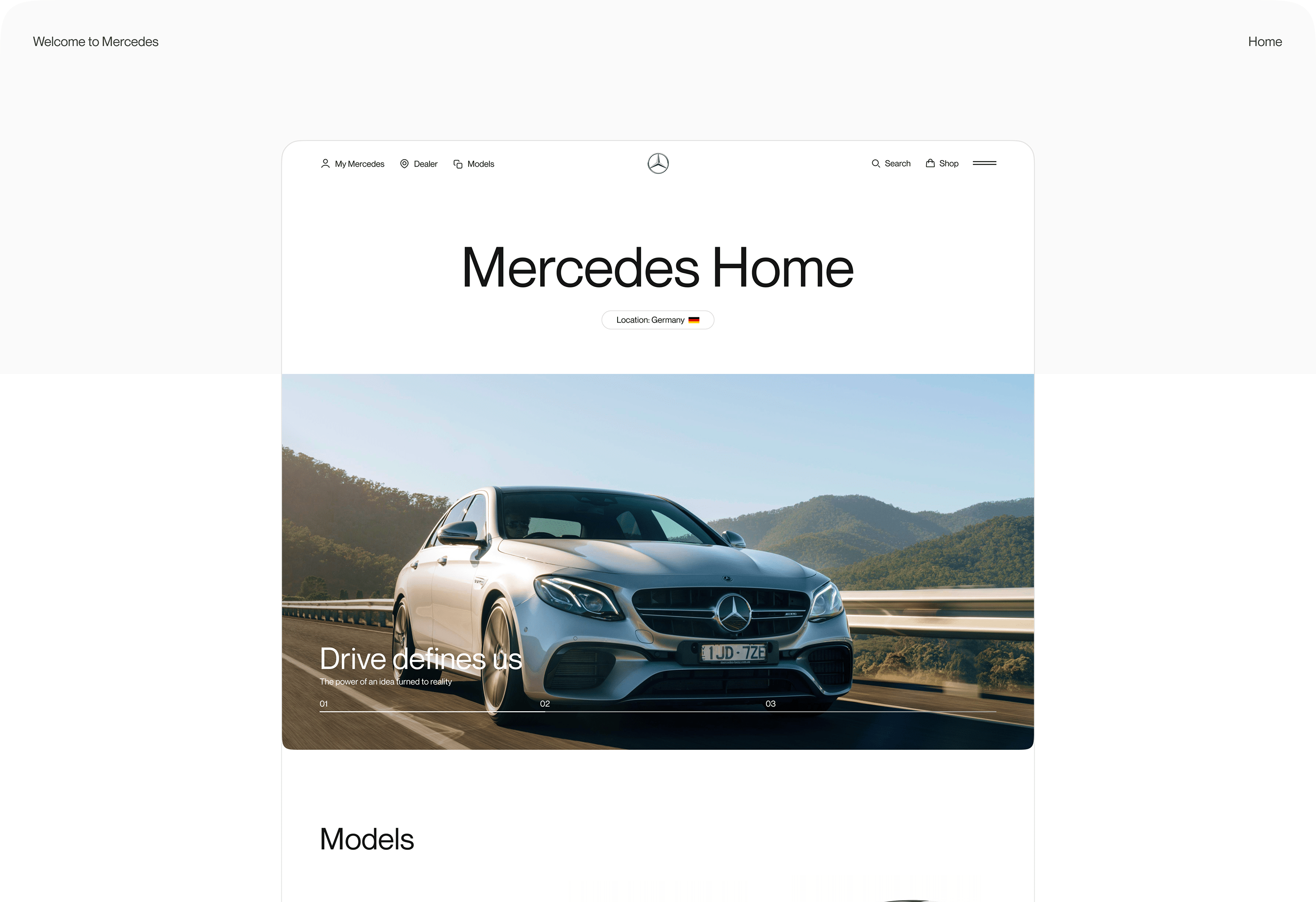 Mercedes-Benz Website Concept — Изображение №2 — Интерфейсы на Dprofile