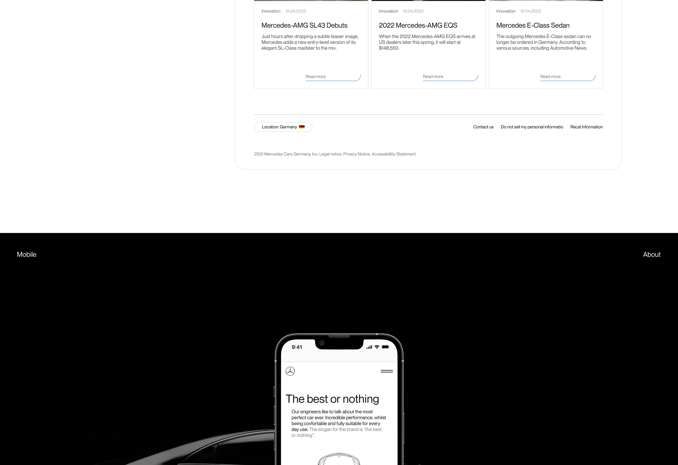 Mercedes-Benz Website Concept — Изображение №7 — Интерфейсы на Dprofile