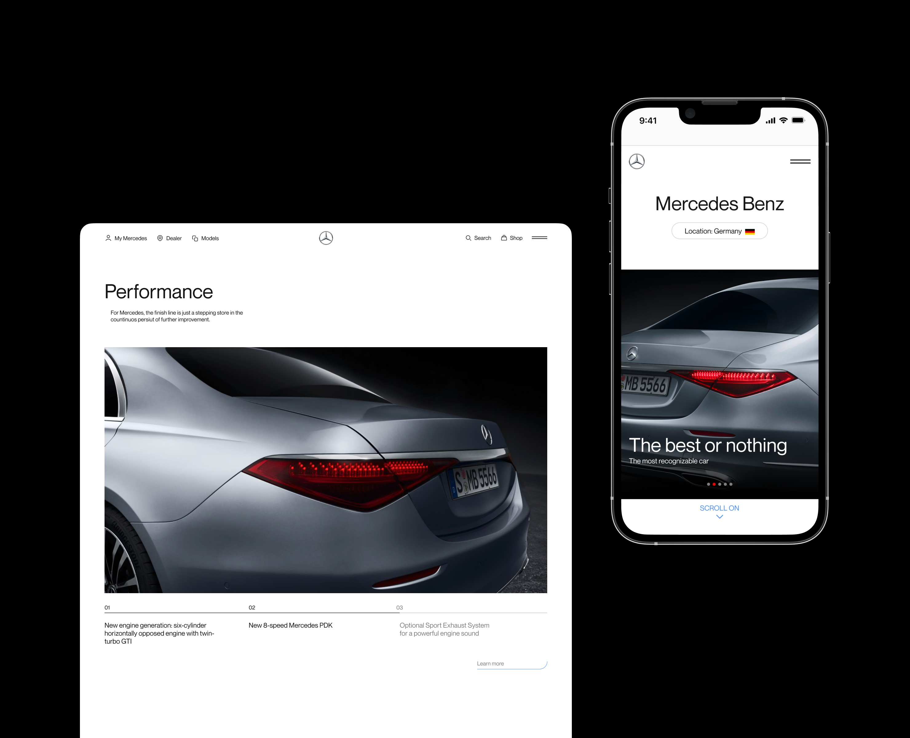 Mercedes-Benz Website Concept — Интерфейсы на Dprofile