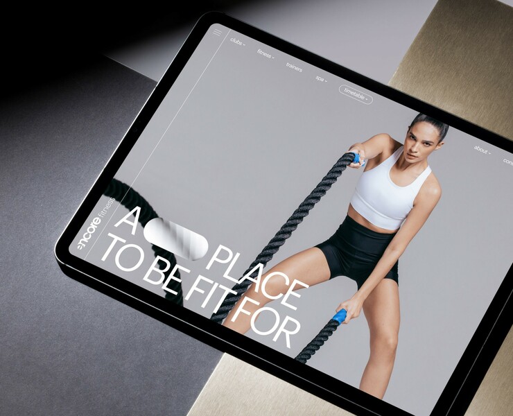 Encore Fitness Website — Интерфейсы, Анимация на Dprofile
